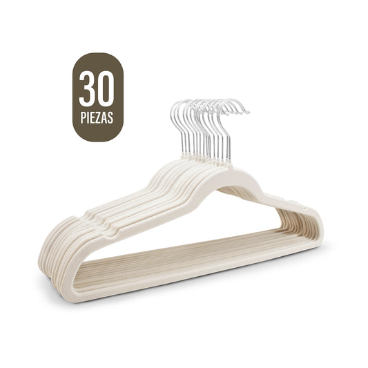 Ganchos Para Ropa De Terciopelo Resistentes 30 Piezas
