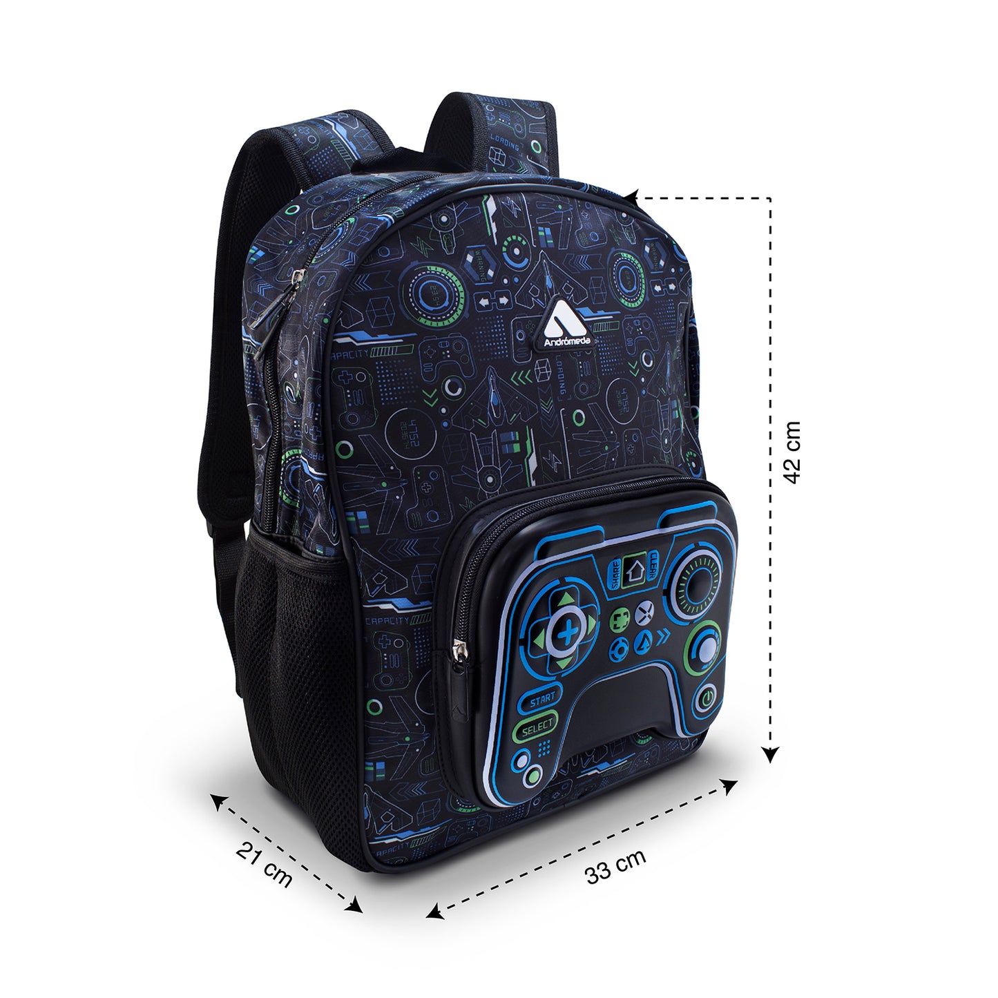 Mochila Escolar Gamer Videojuegos Control 3d