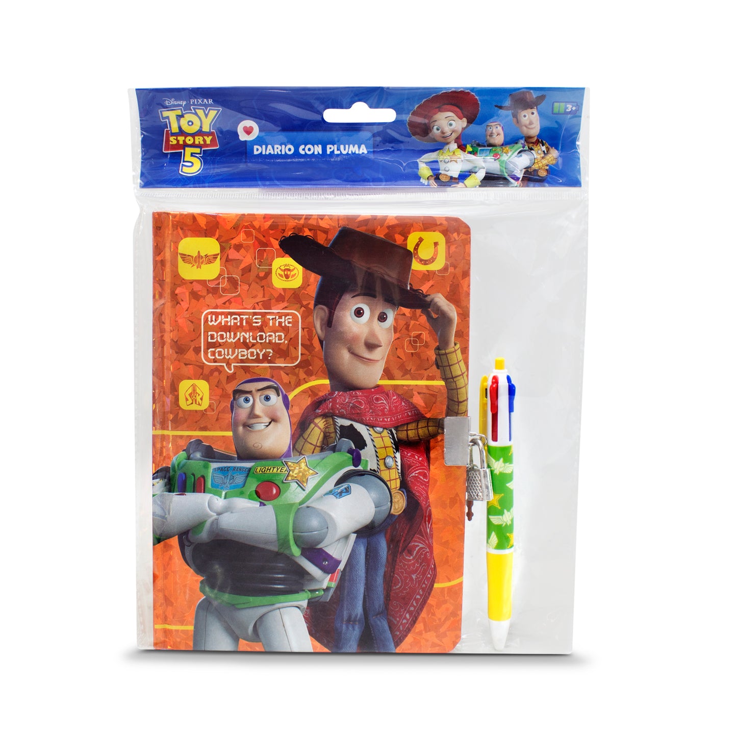Diario Libreta Pasta Dura con Pluma Disney Toy Story