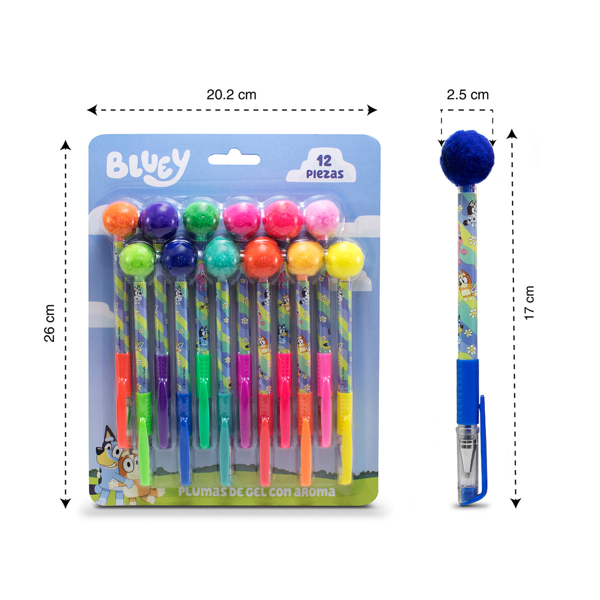 Plumas de Gel con Aroma Bluey