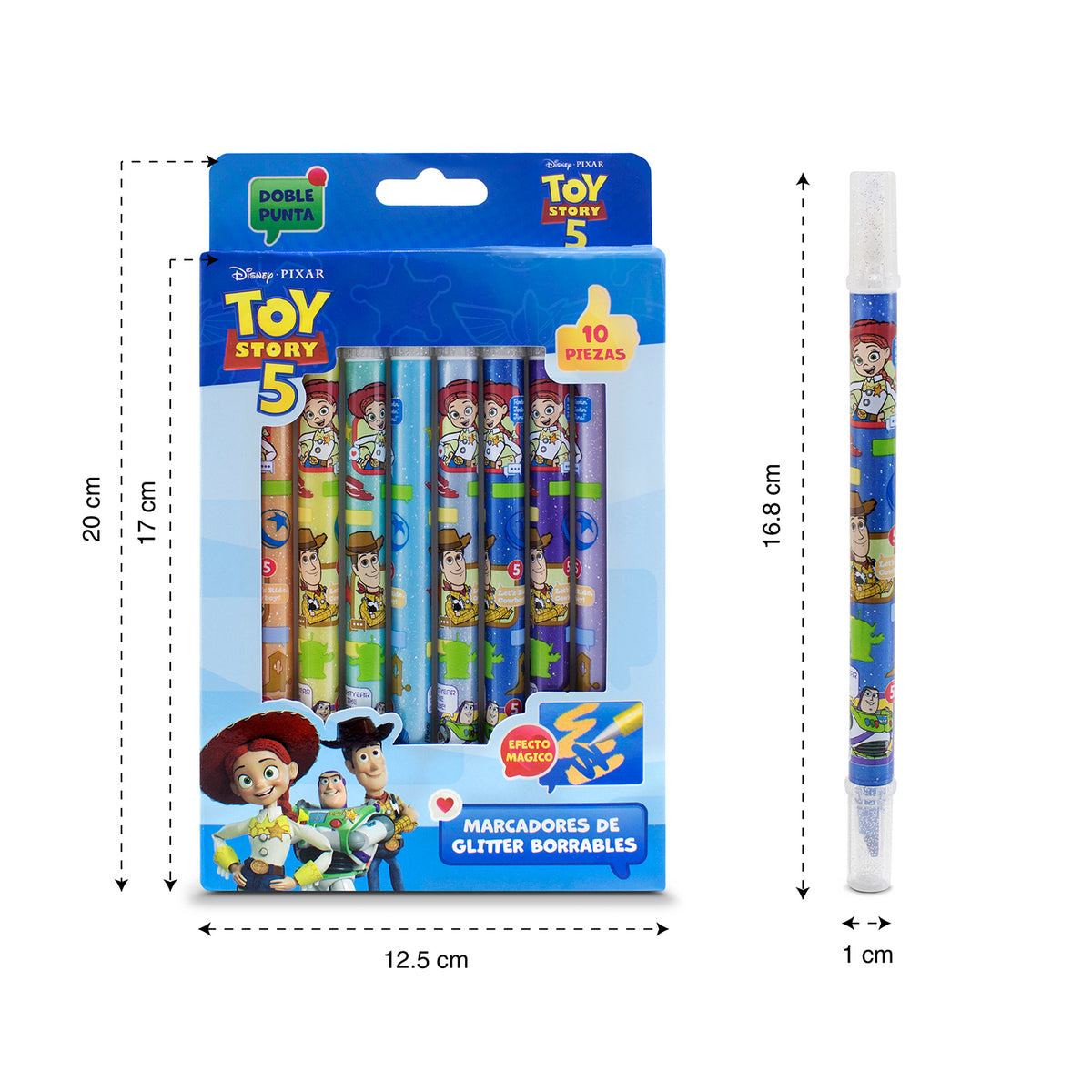 Marcadores de Glitter Borrables Disney Toy Story