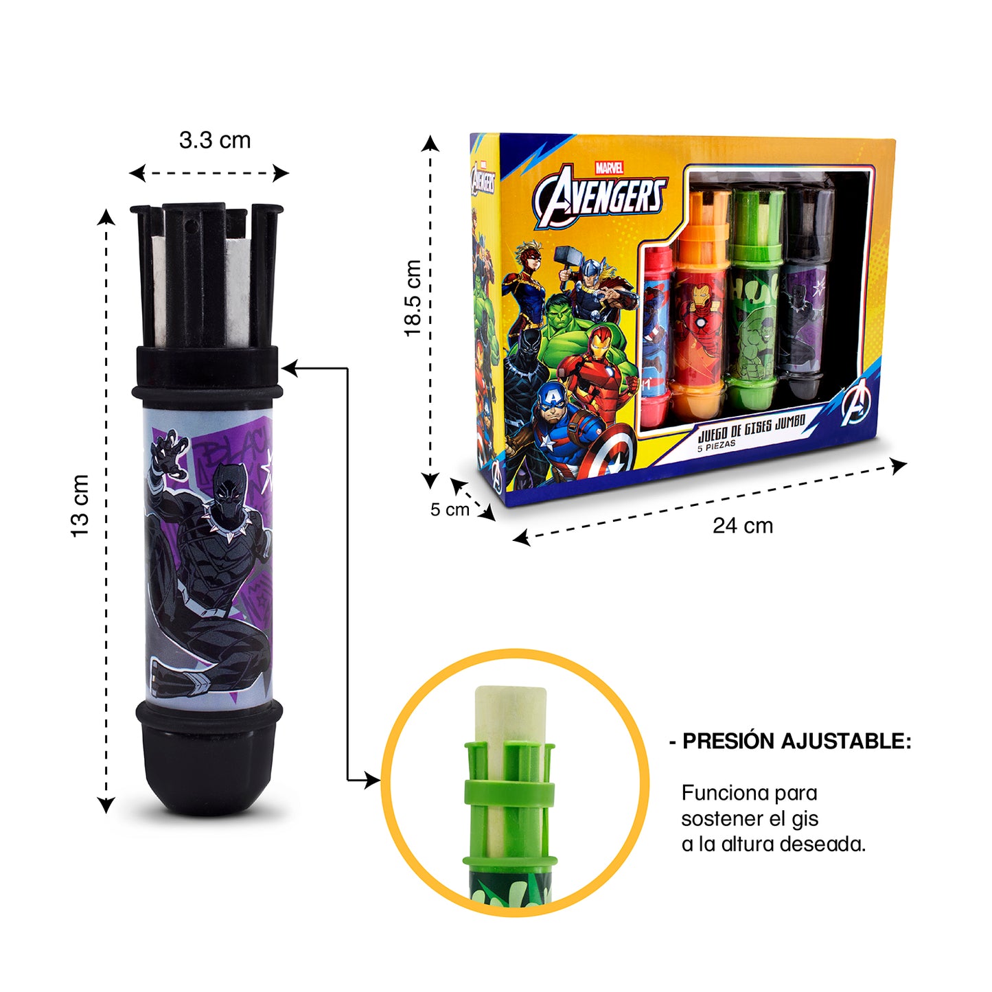 Gises Jumbo con Portagis Marvel Avengers Vengadores