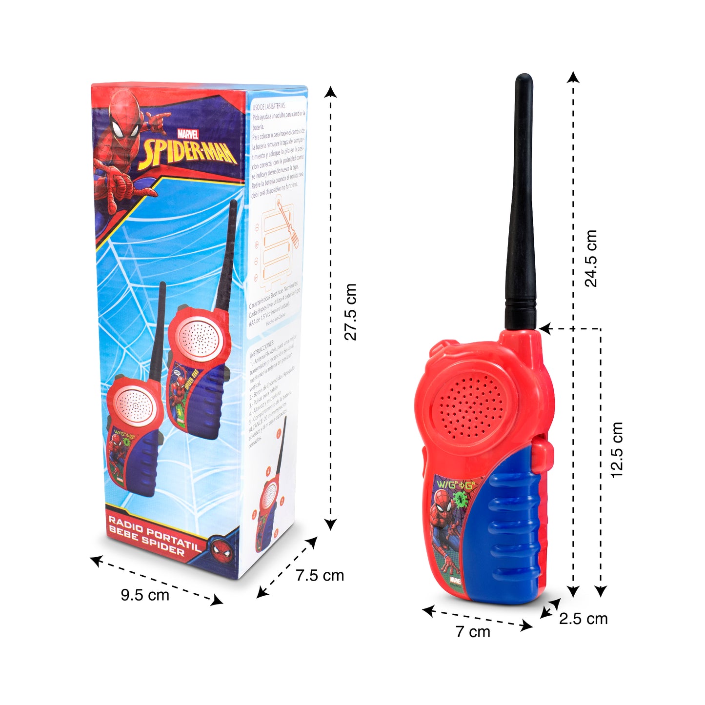 Juego de Radio Portátil Infantil Spiderman