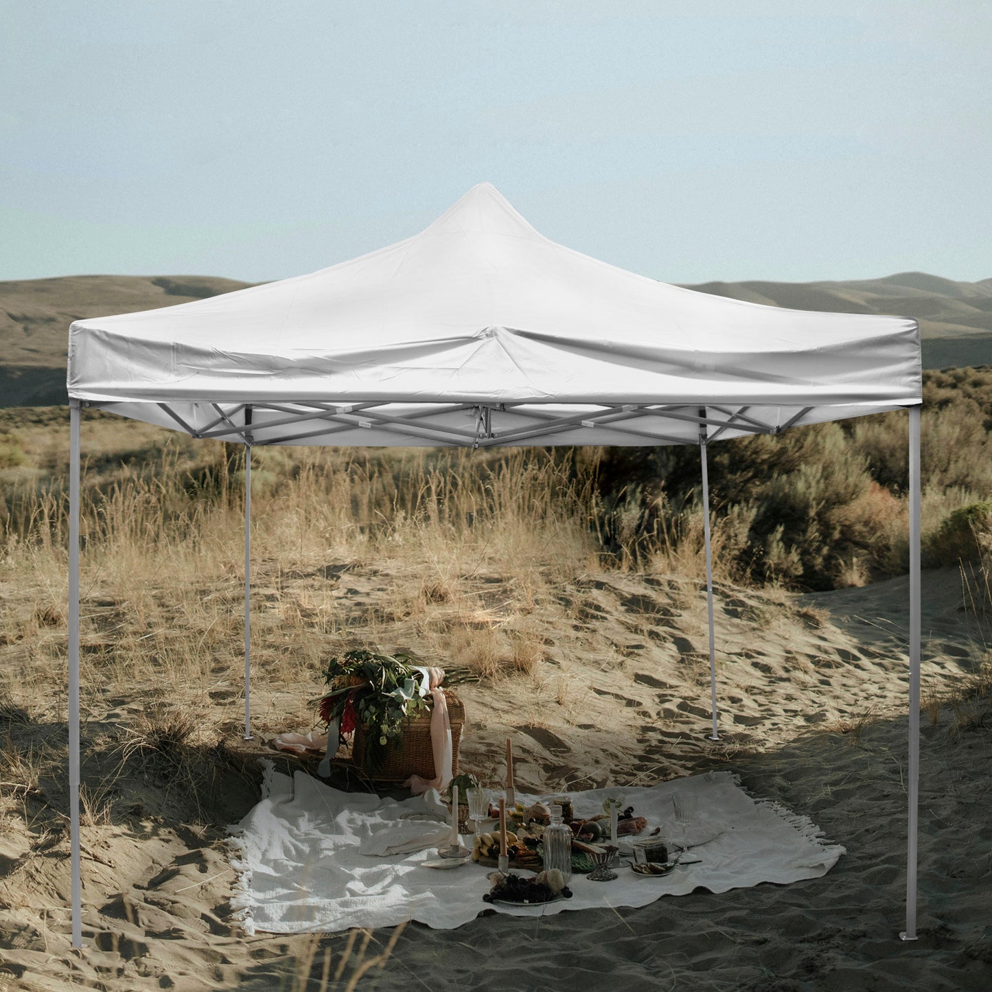 Carpa 3x3 plegable reforzada color blanco