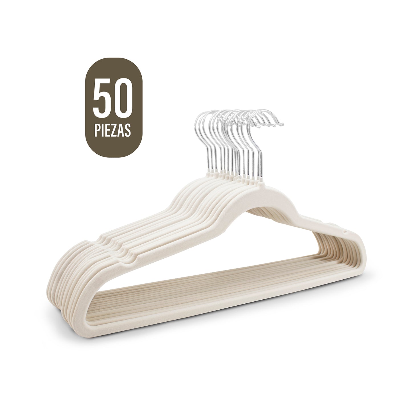 Ganchos Para Ropa De Terciopelo Resistentes 50 Piezas