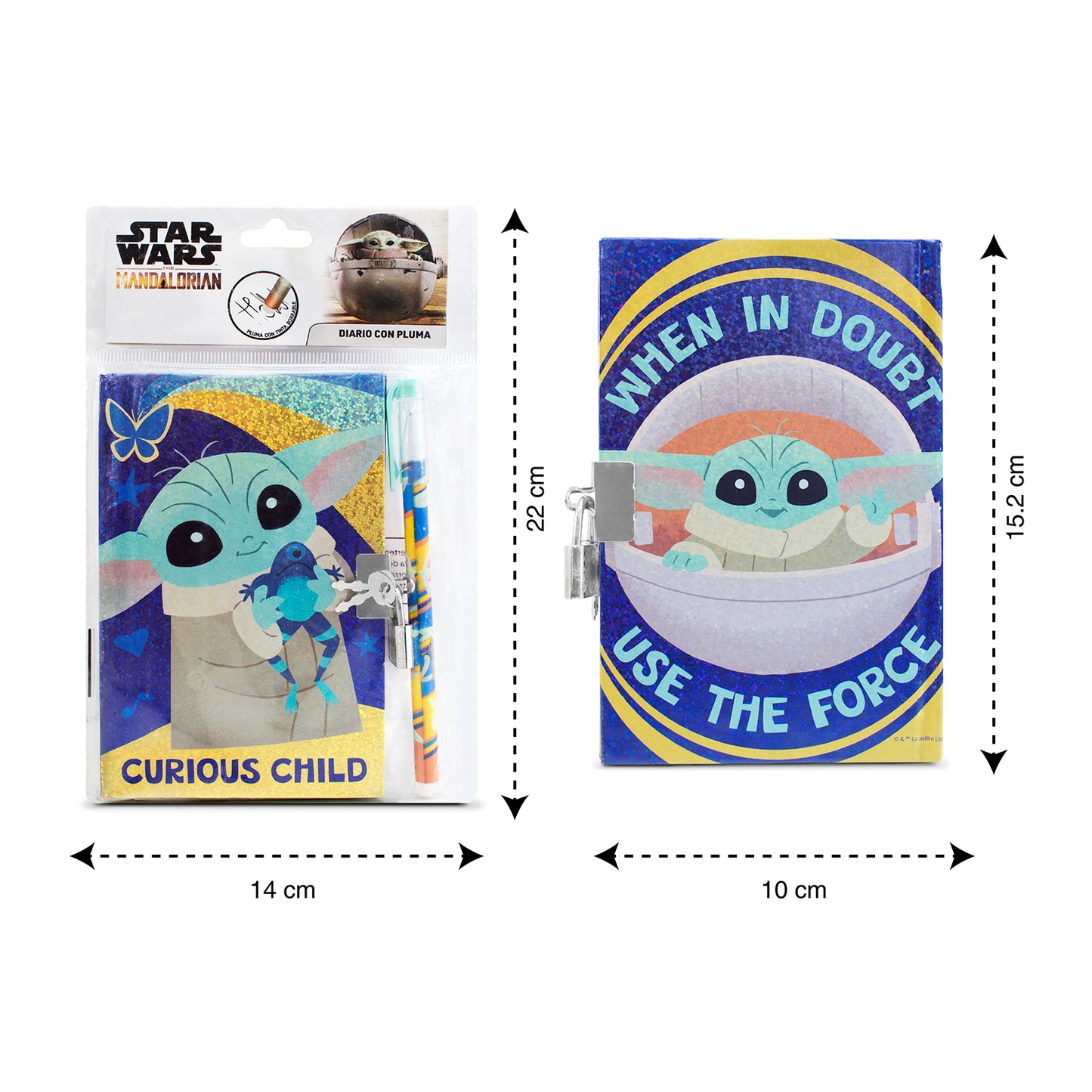 Diario con Pluma de Yoda | Con candado y llave
