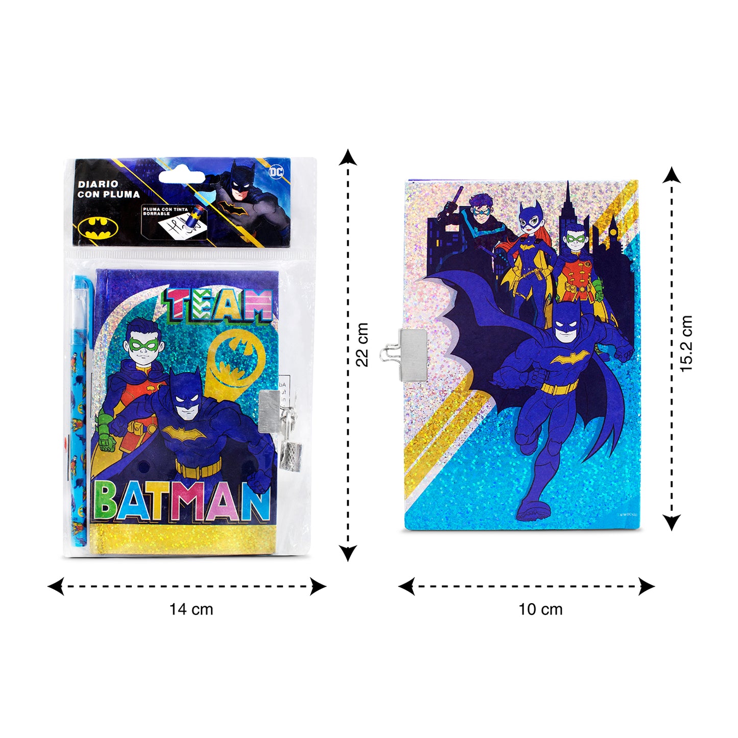 Diario con Pluma de Batman | Con Candado y llave