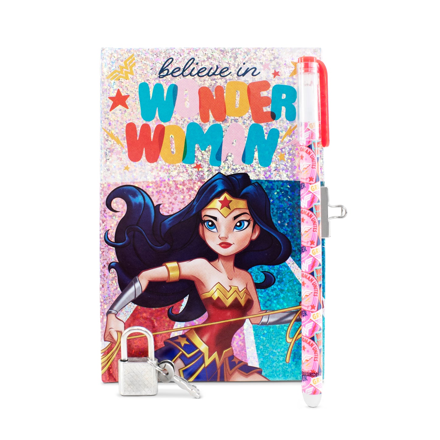Diario con Pluma de Wonder Woman | Con candado y llave