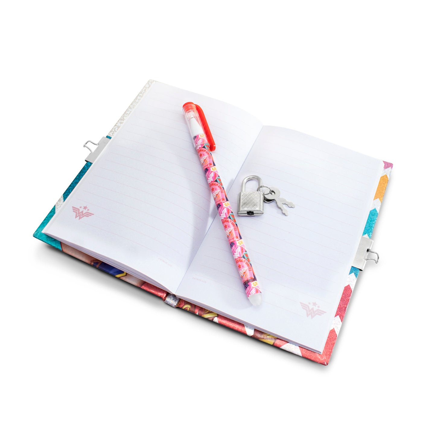 Diario con Pluma de Wonder Woman | Con candado y llave