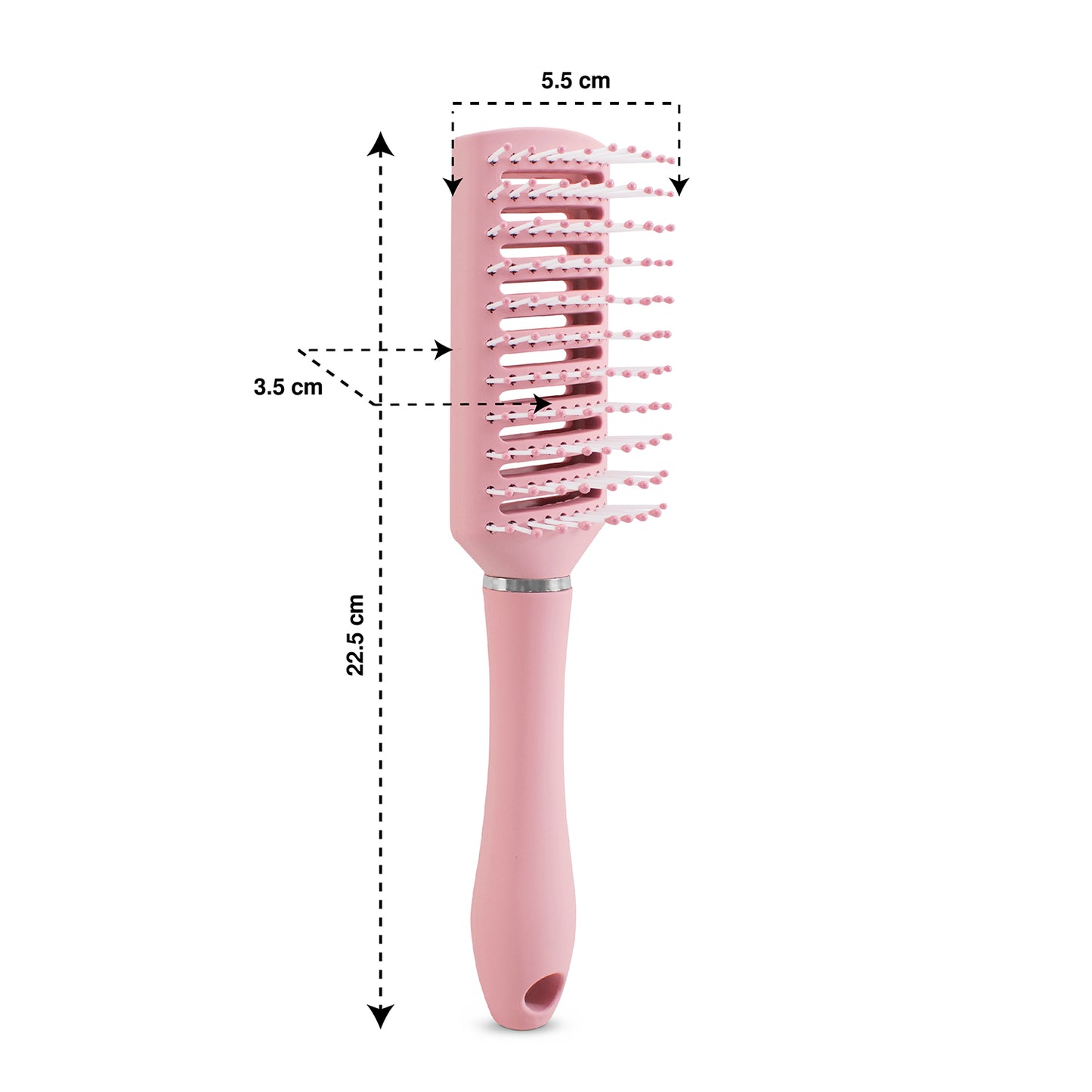 Cepillo para peinar cabello con ventilación color rosa