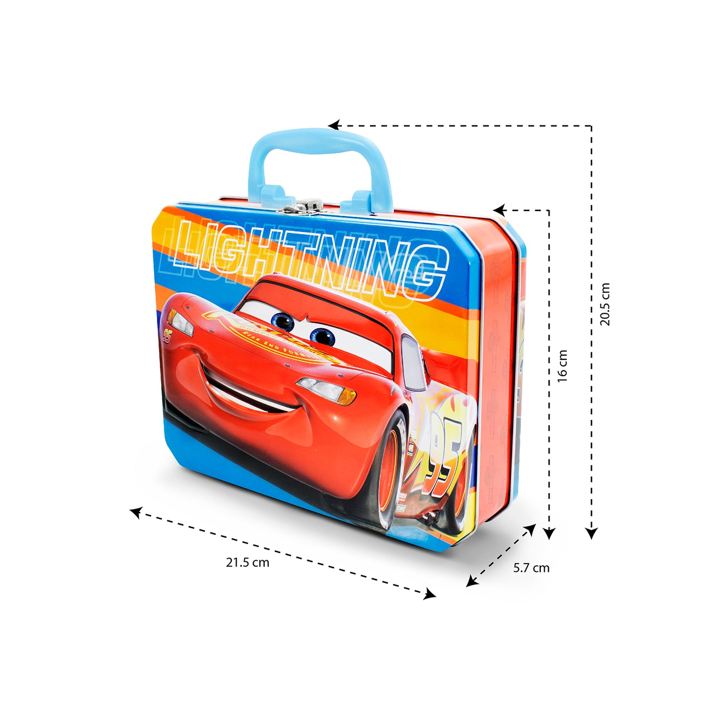 Lonchera Para Niños Escolar Metálica Disney Cars