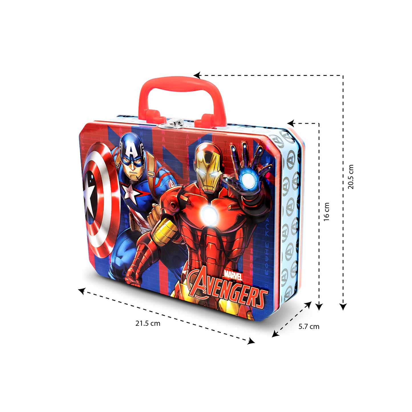 Lonchera Para Niños Escolar Metálica Avengers