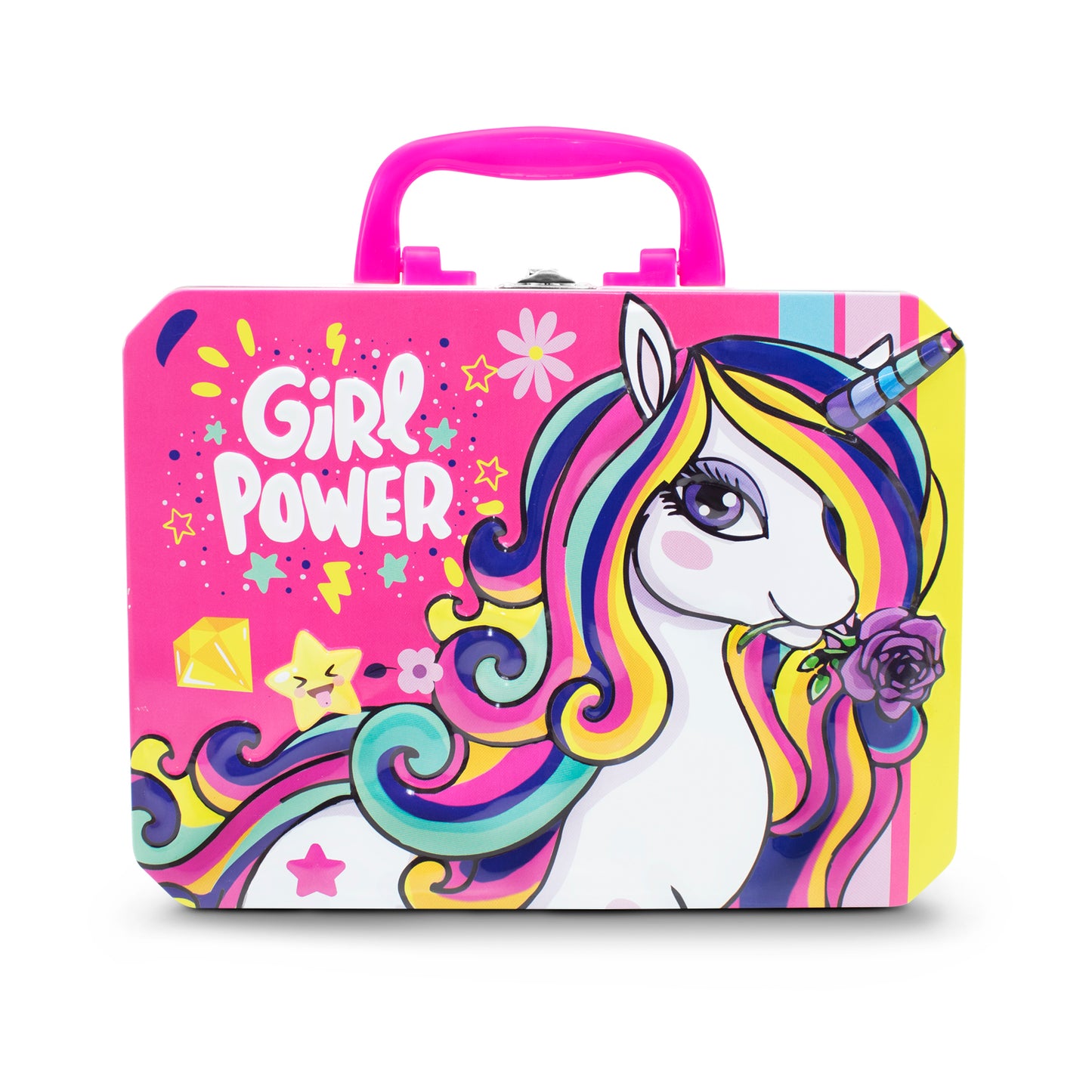 Lonchera Para Niños Escolar Metálica Unicornio