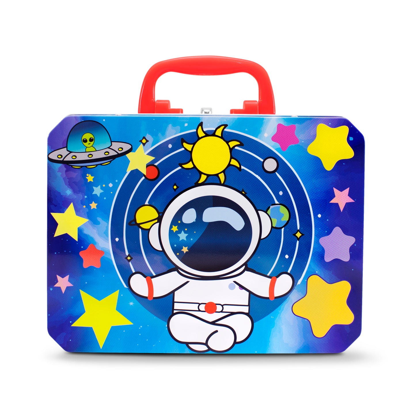 Lonchera Para Niños Escolar Metálica Astronauta