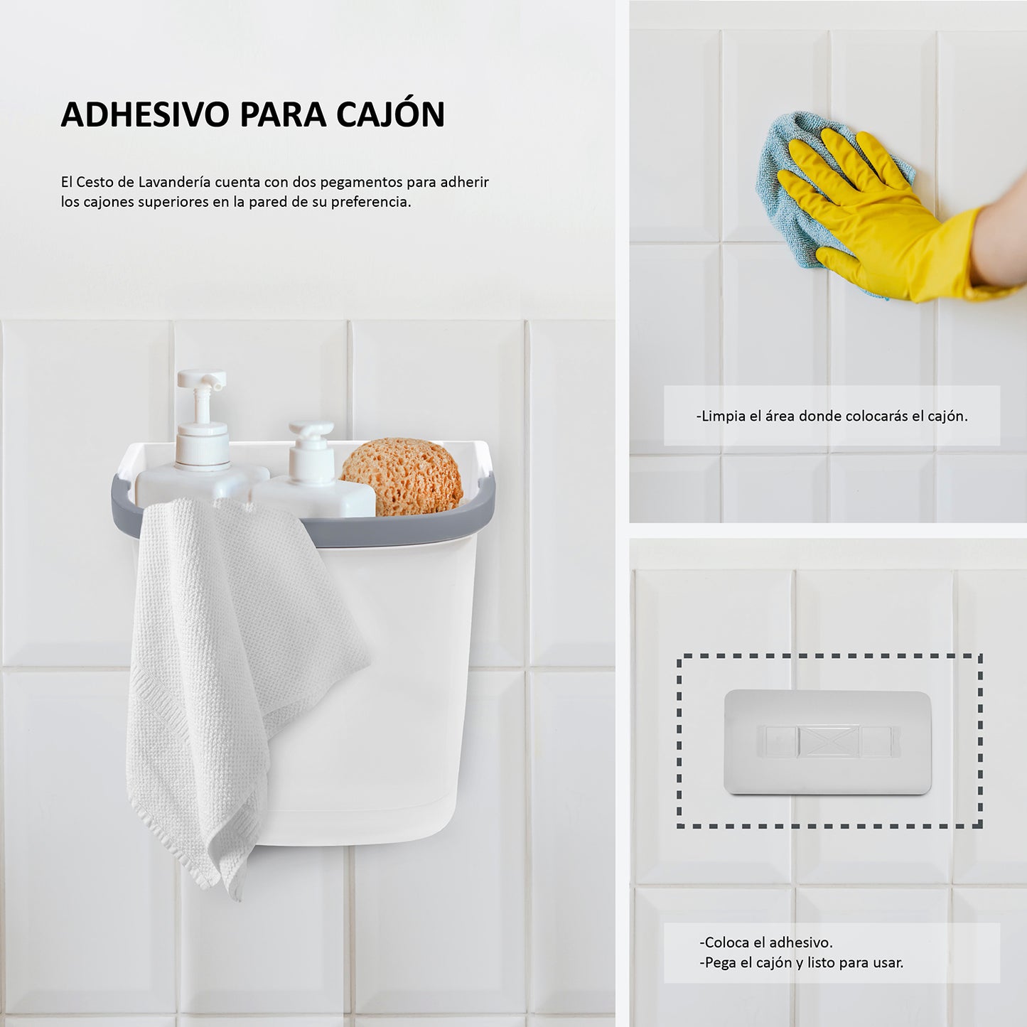 Cesto de ropa sucia sobre ruedas desmontable