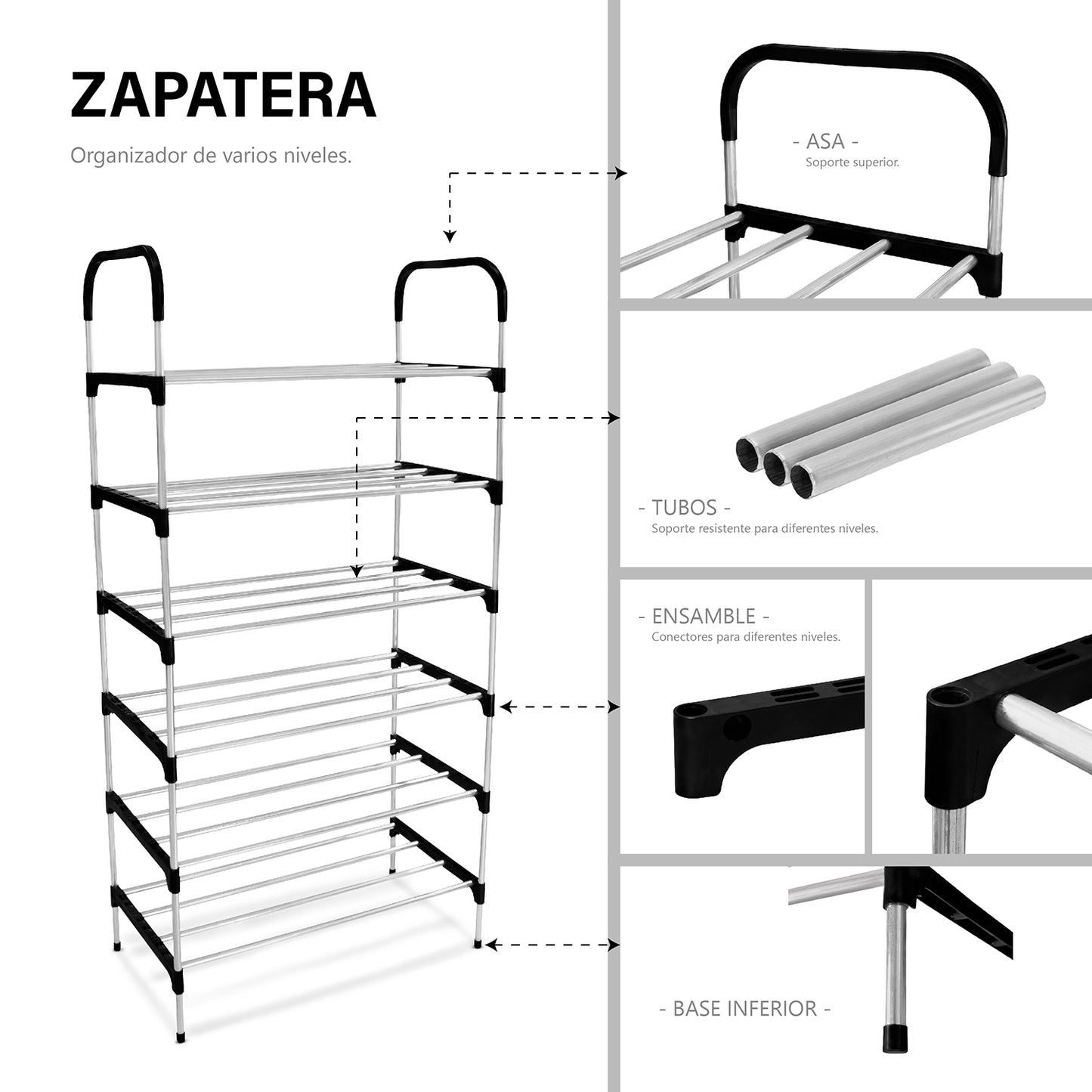 Zapatero Organizador de zapatos 6 niveles