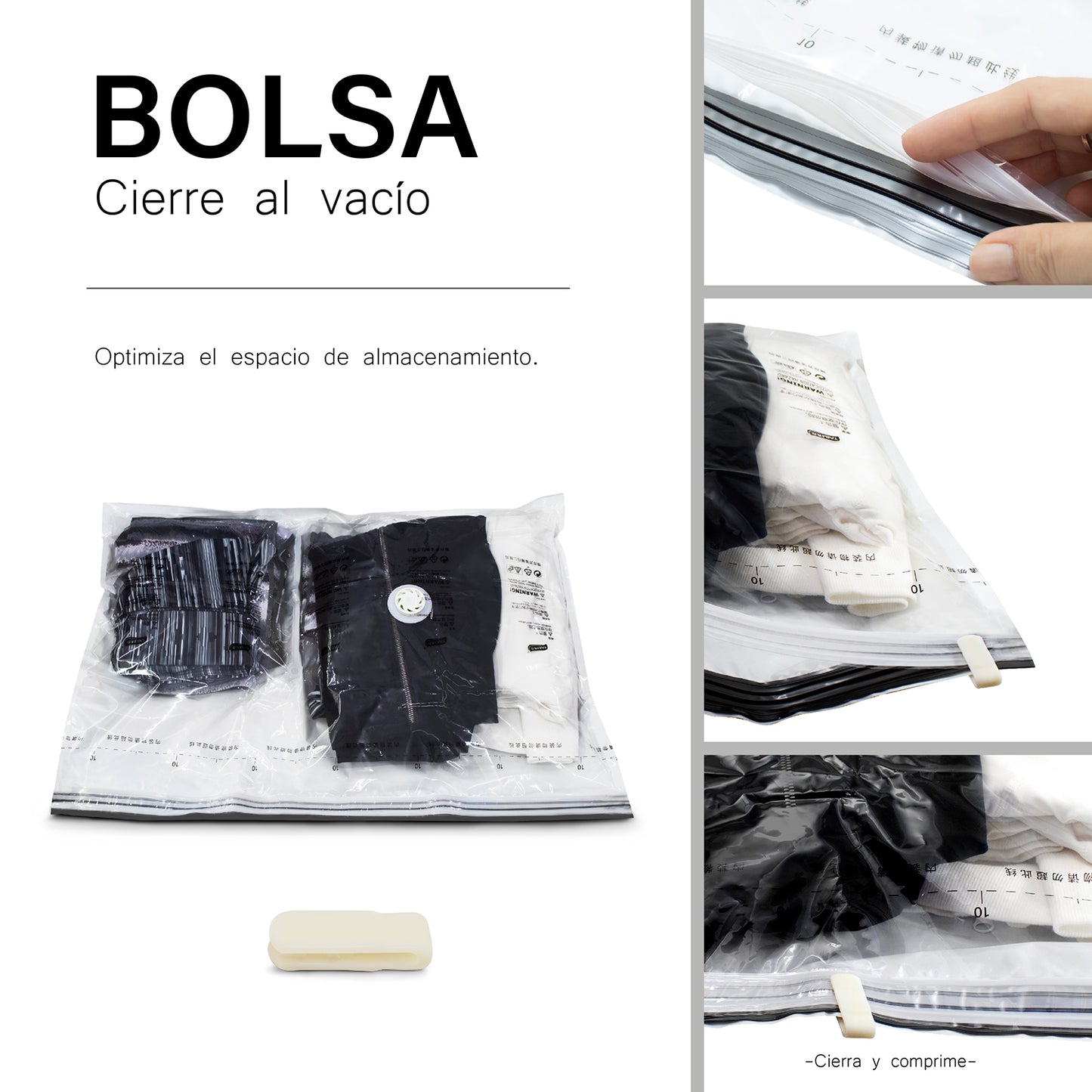 Bolsas Al Vacío Ahorra Espacio De Ropa 12 Piezas