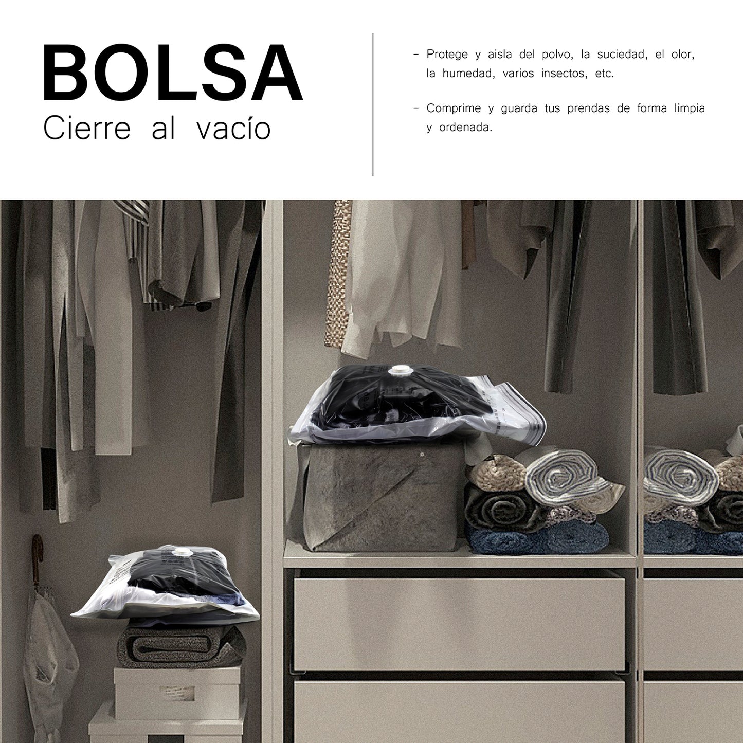 Bolsas Al Vacío Ahorra Espacio De Ropa 12 Piezas