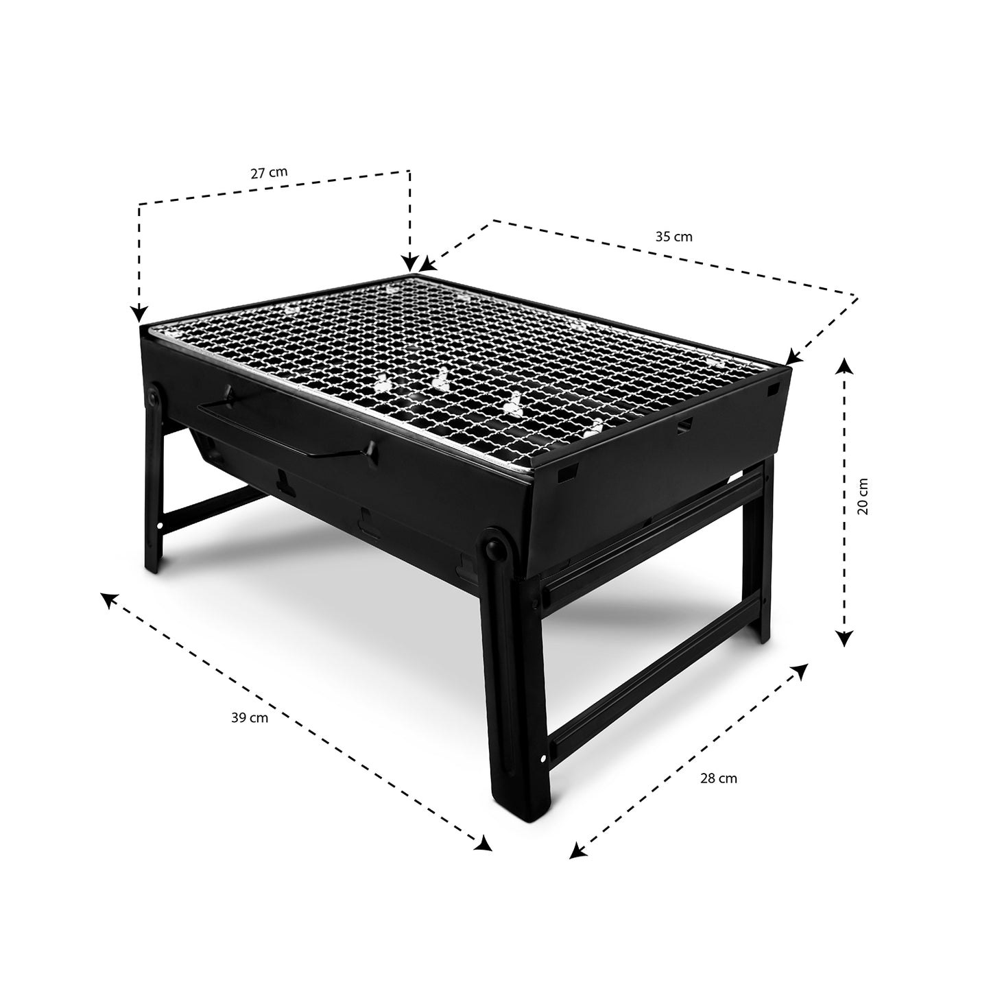 Asador de carne a carbón