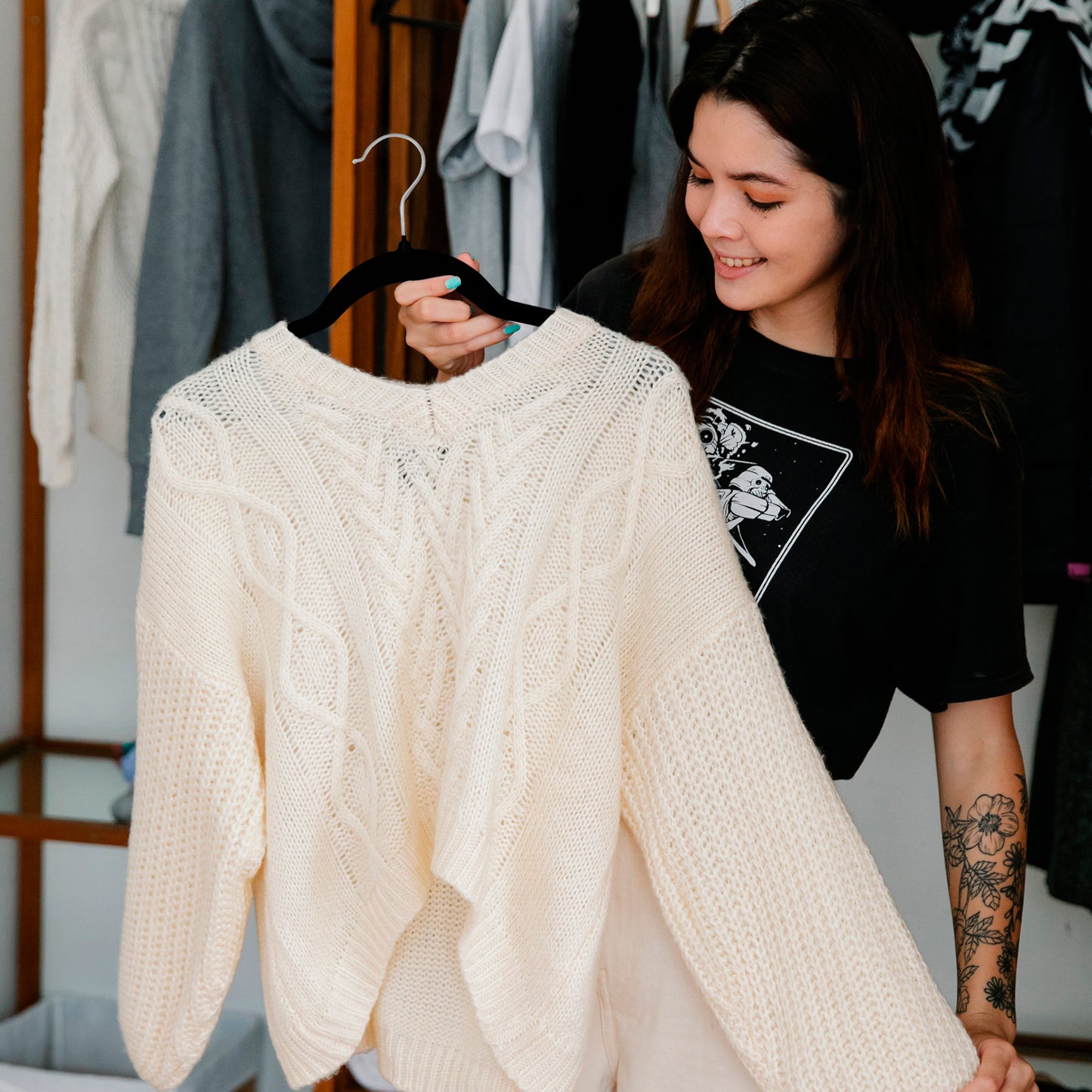 Ganchos Para Ropa De Terciopelo Resistentes 50 Piezas