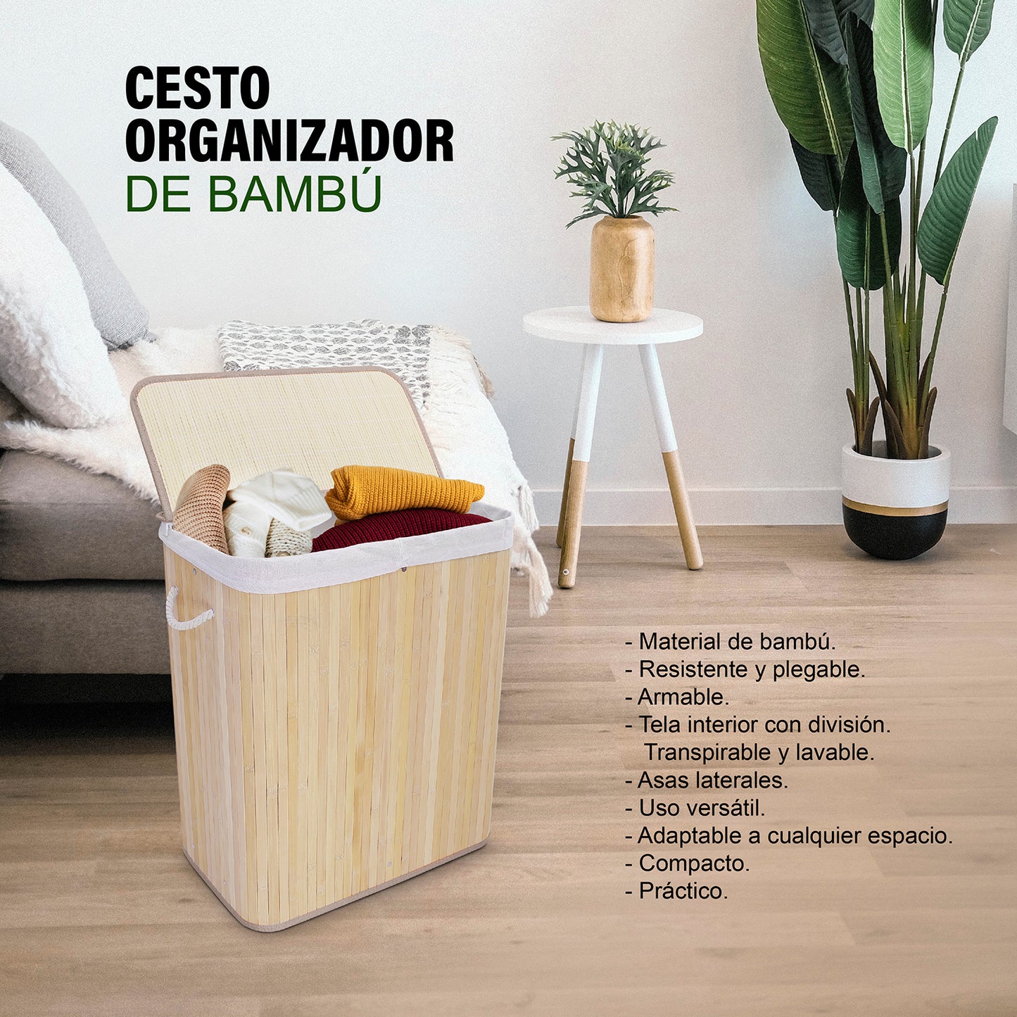 Organizador de Bambú doble
