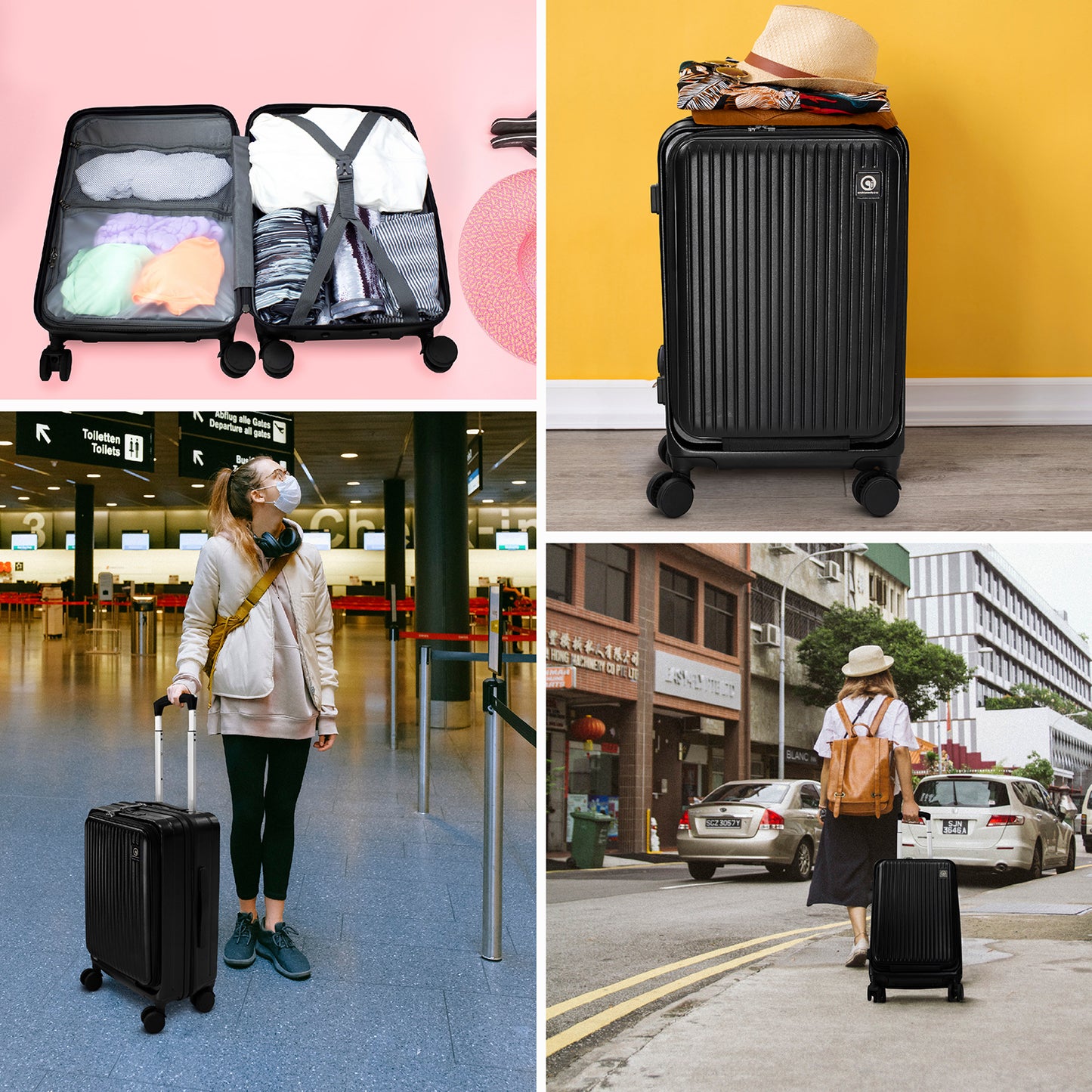 Maleta De Viaje Carry On 10 Kg Usb Equipaje De Mano