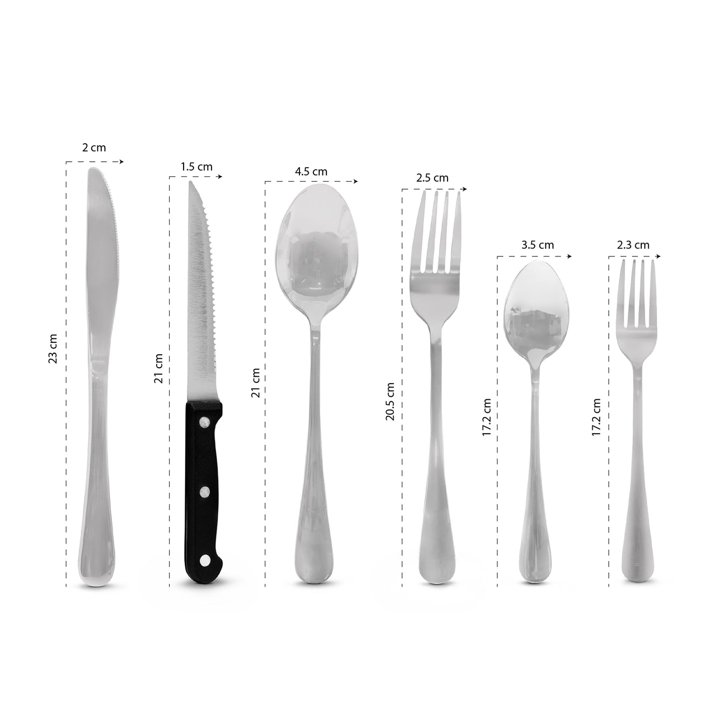 Juego De Cubiertos Para Carne 24 Piezas Acero Inoxidable