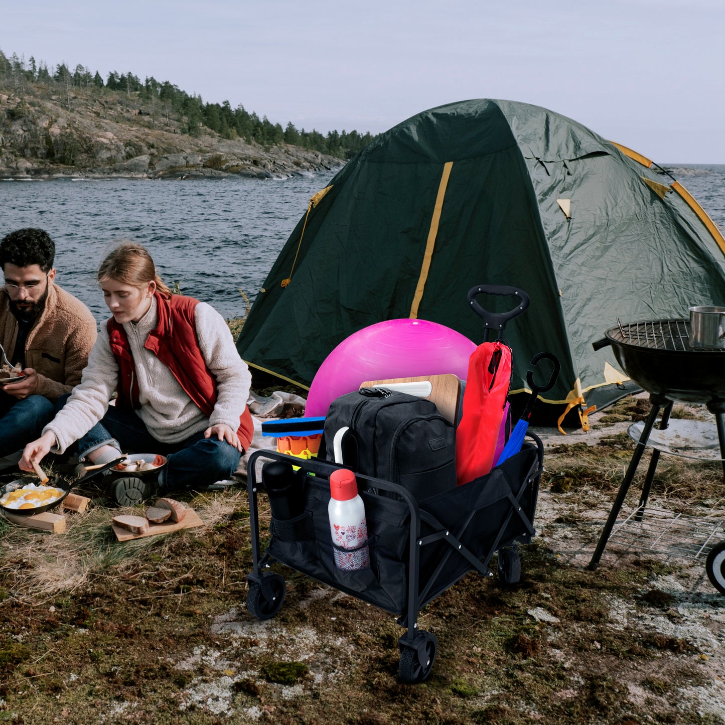 Carrito de compras Vagón plegable multiusos
