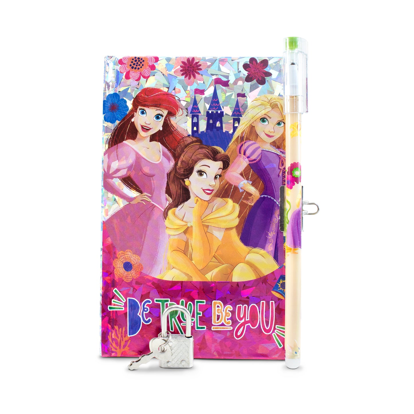 Diario con Pluma Princesas | Con Candado y Llave