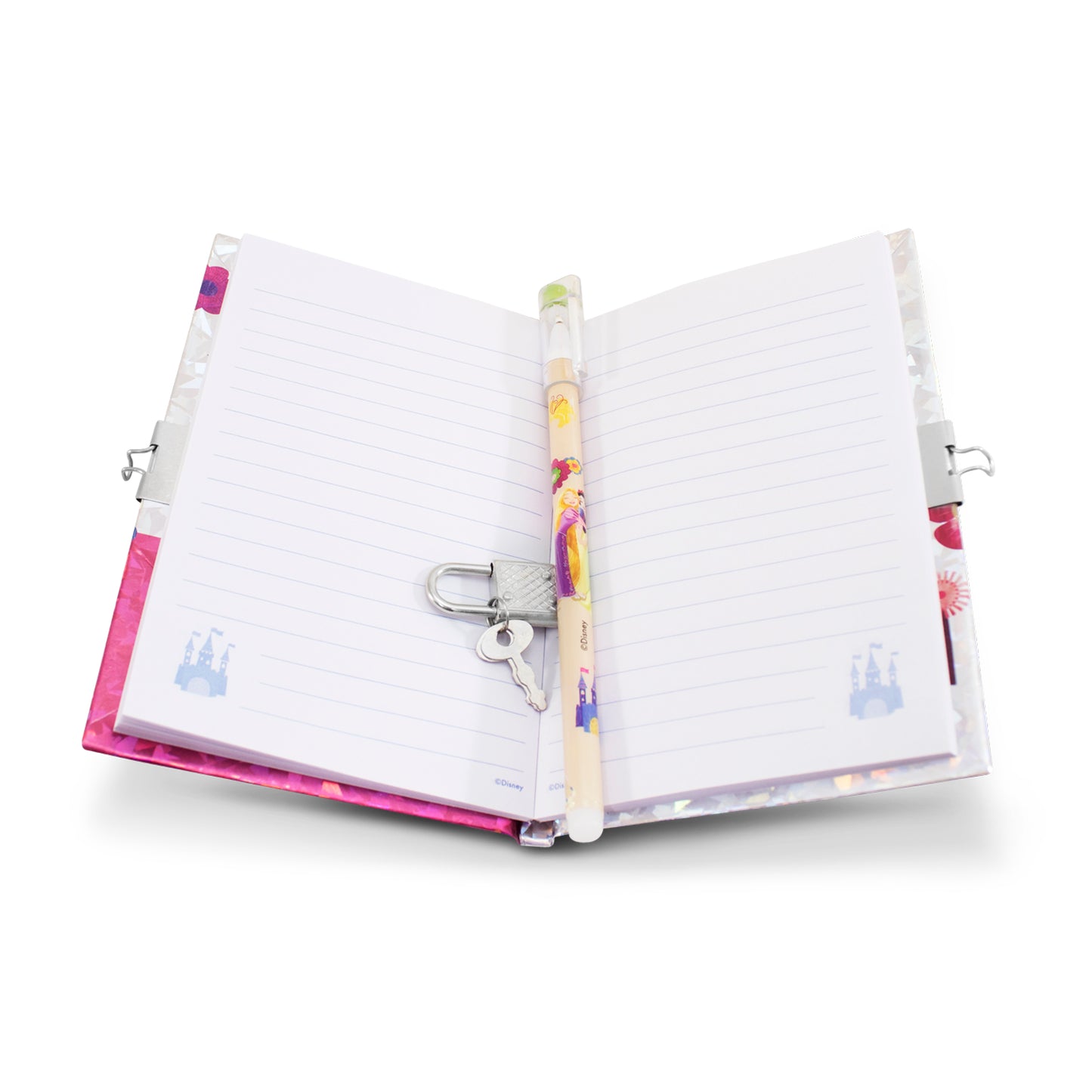Diario con Pluma Princesas | Con Candado y Llave