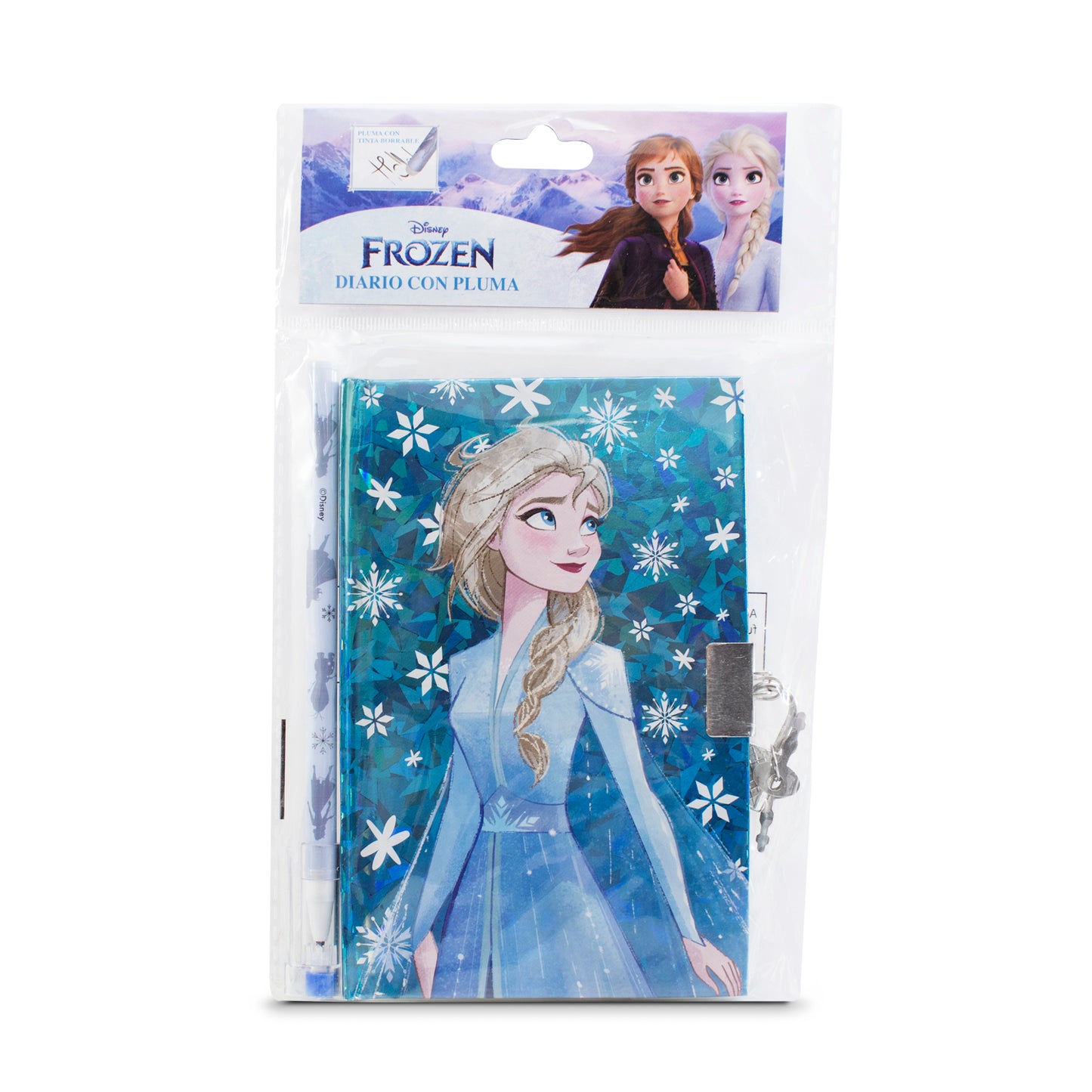 Diario con Pluma Frozen | Con Candado y Llave