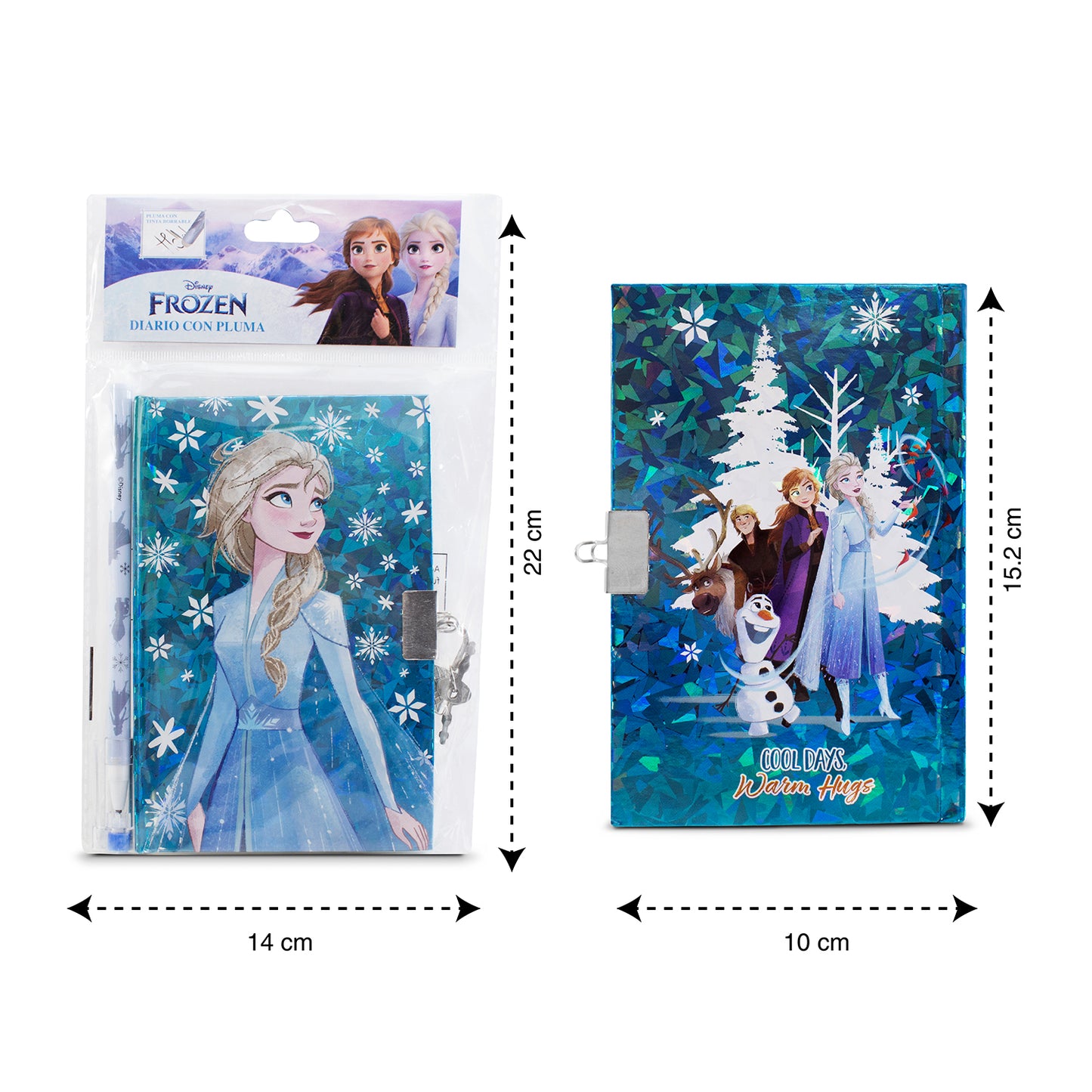 Diario con Pluma Frozen | Con Candado y Llave
