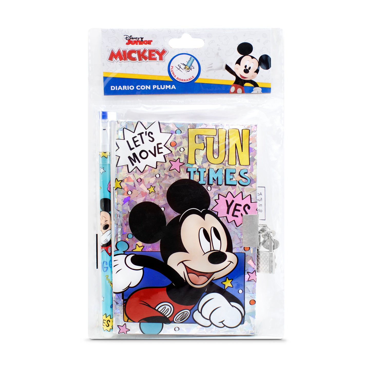 Diario c/Pluma de Mickey | Con candado y llave