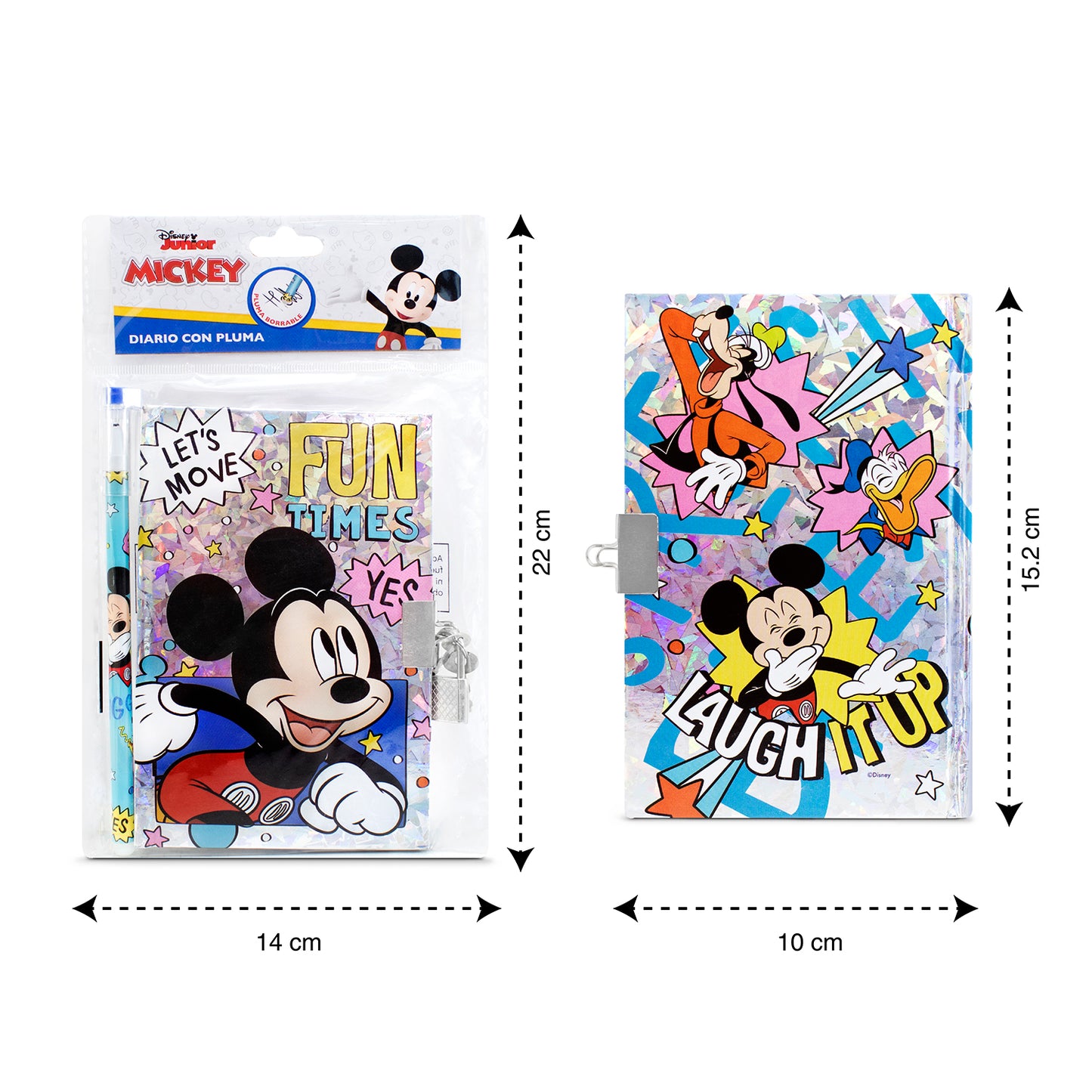 Diario c/Pluma de Mickey | Con candado y llave