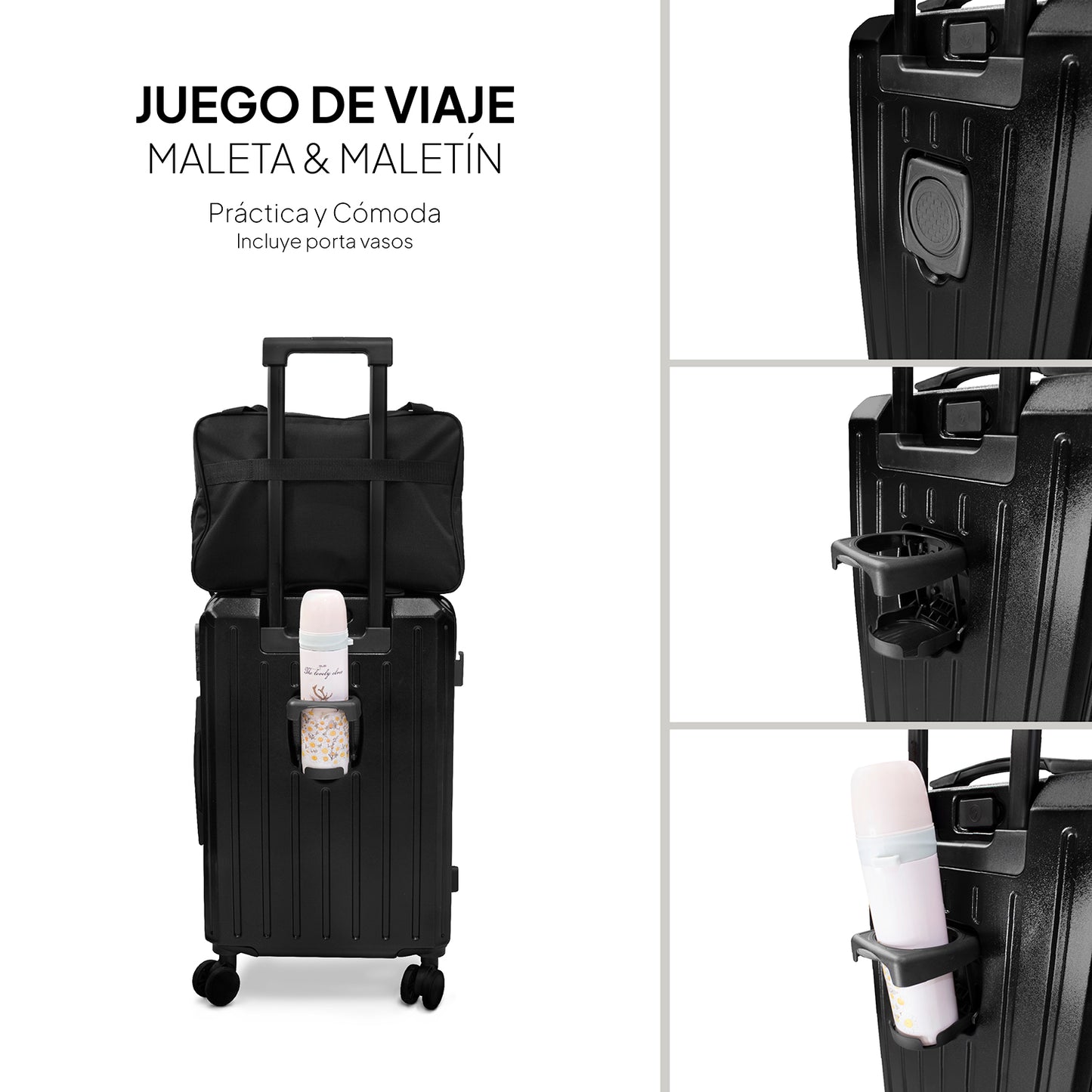 Maleta De Viaje Carry On Con Carga Usb Y Equipaje De Mano