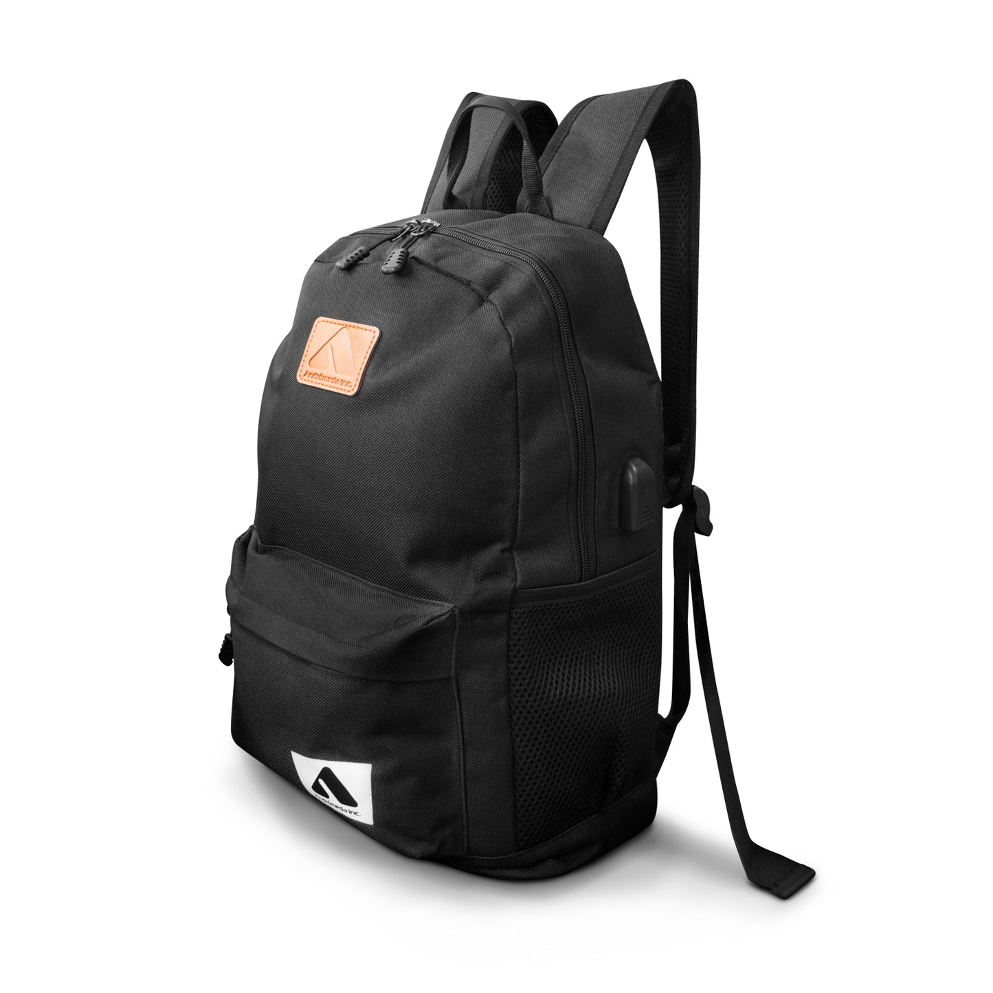 Mochila Escolar Diseño Casual Para Laptop Con Carga Usb color negro