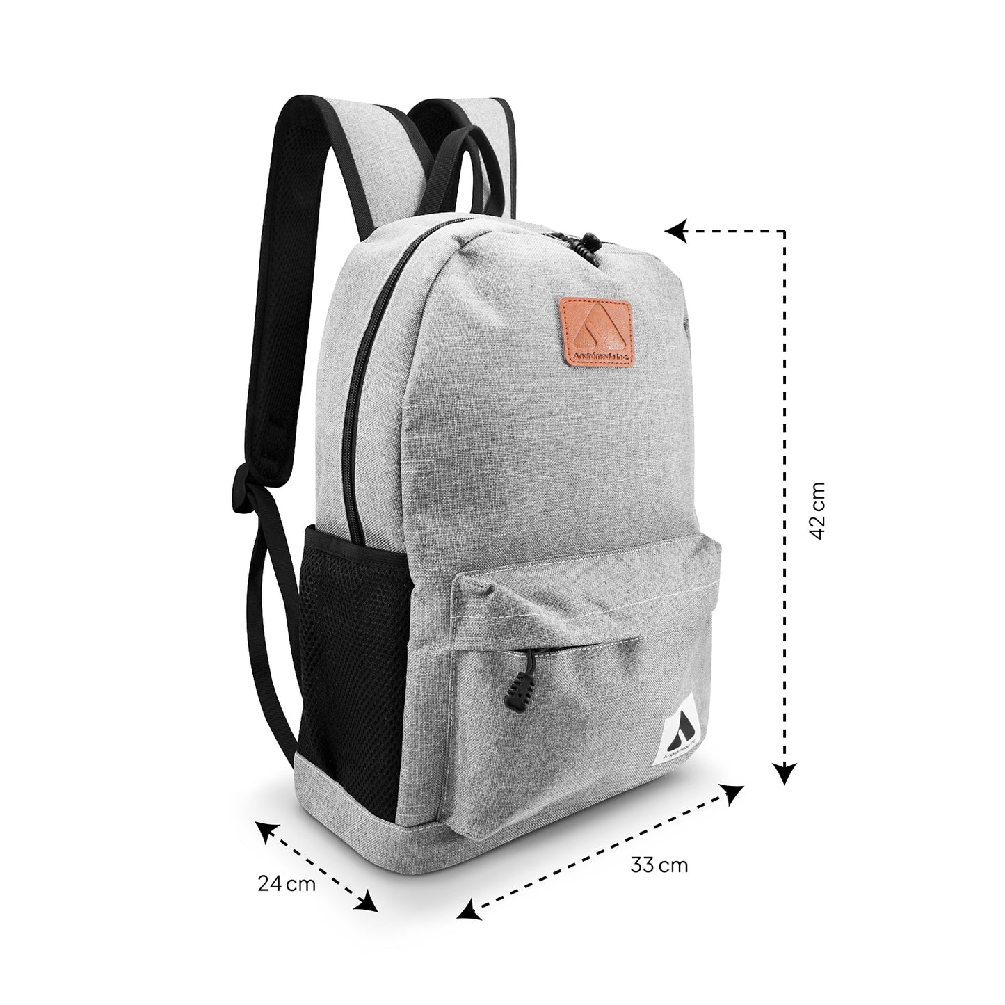 Mochila Escolar Diseño Casual Para Laptop Con Carga Usb color gris