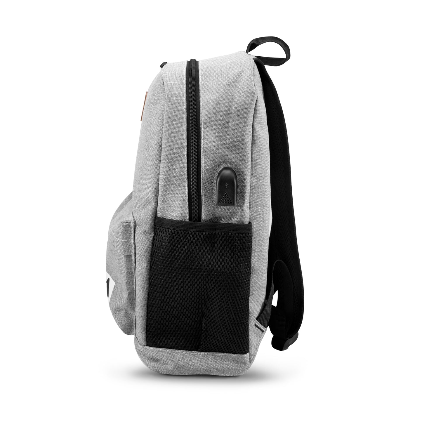 Mochila Escolar Diseño Casual Para Laptop Con Carga Usb color gris