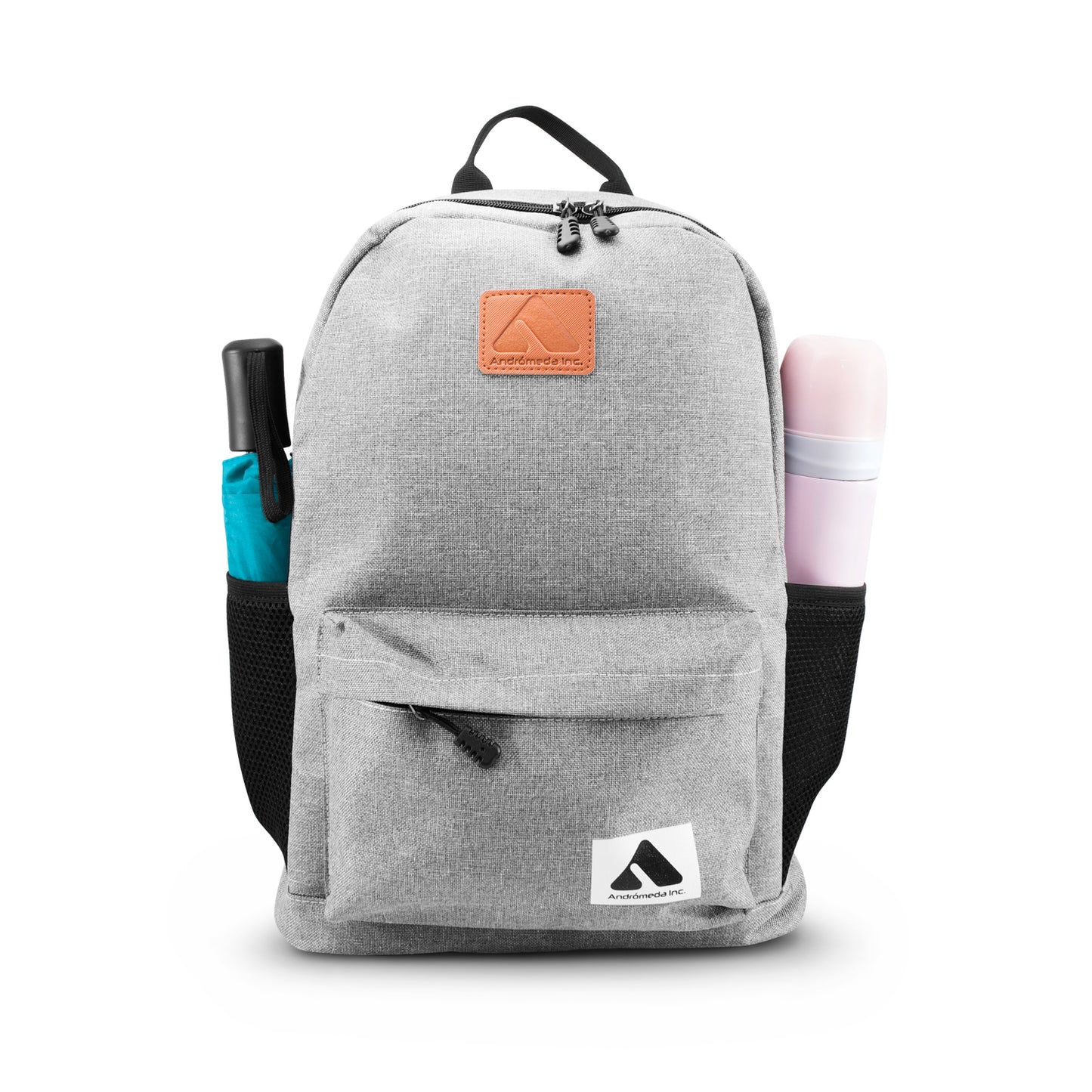 Mochila Escolar Diseño Casual Para Laptop Con Carga Usb color gris