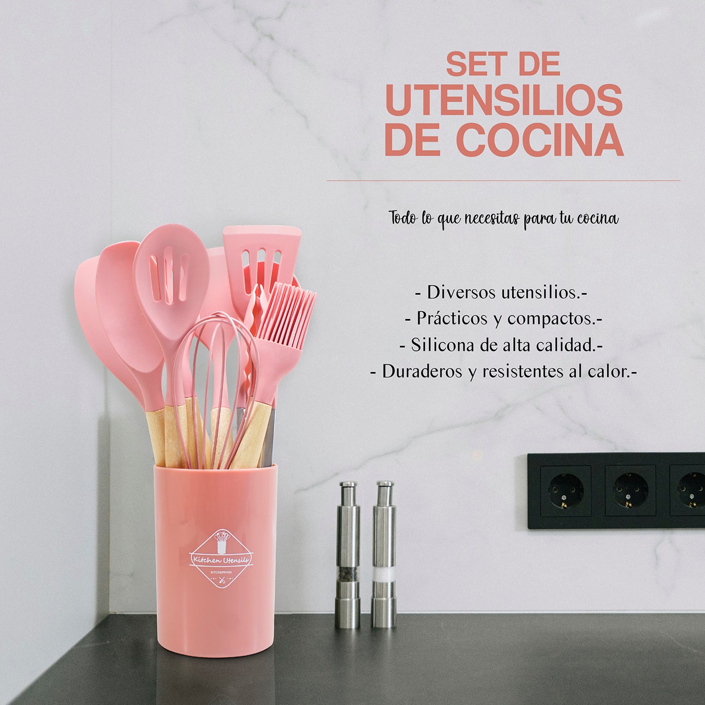 Utensilios de cocina 12 piezas silicona