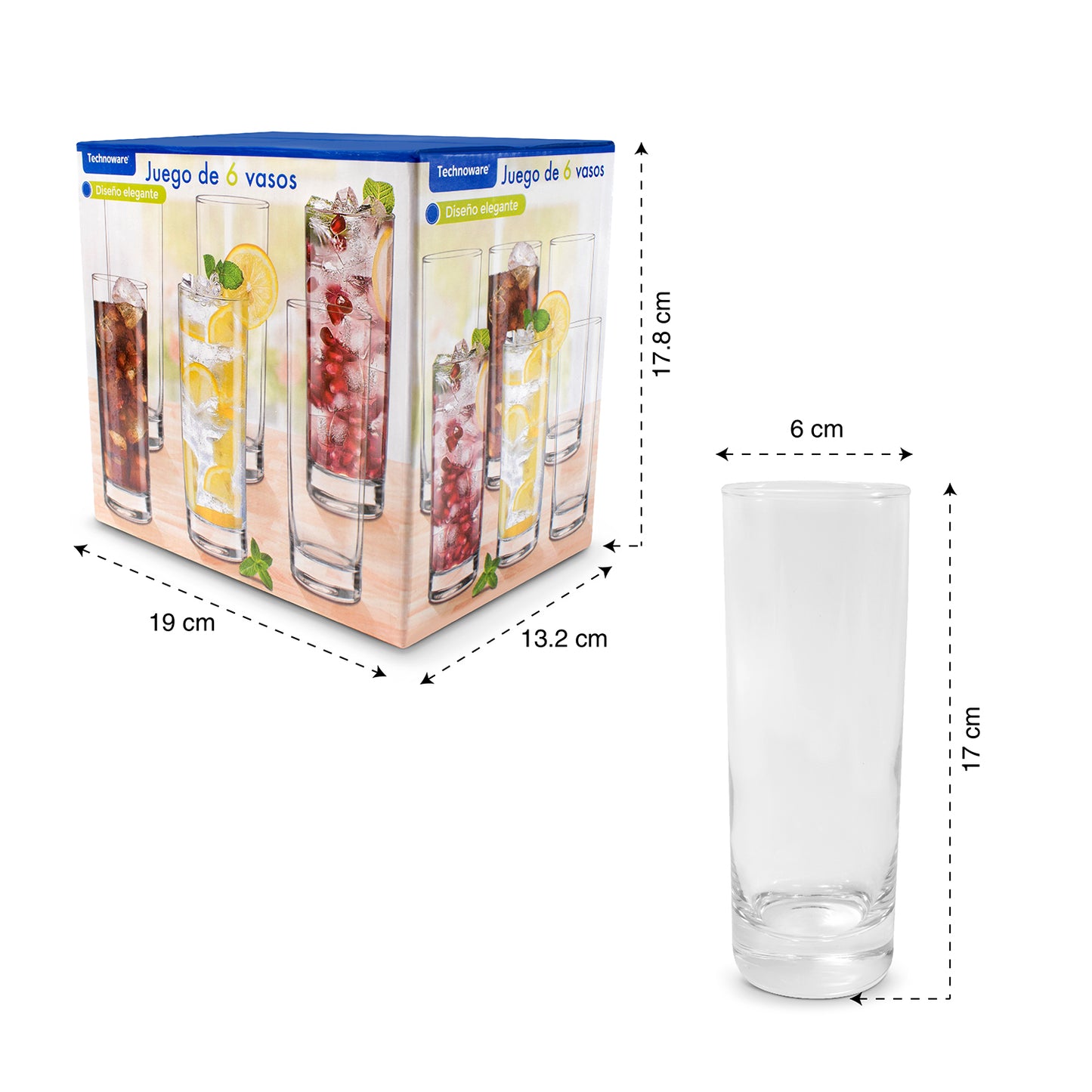 Vasos de vidrio jaiboleros 310 ML