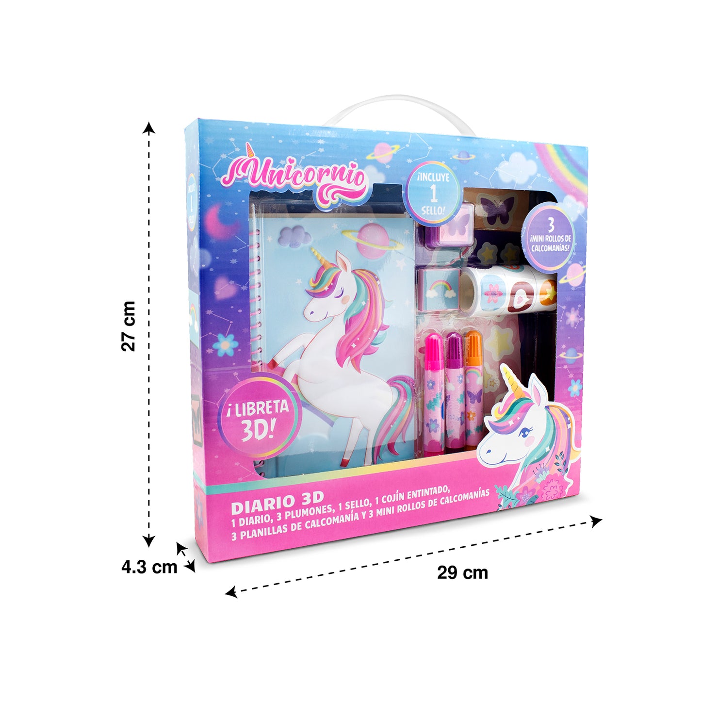 Diario 3D Unicornio