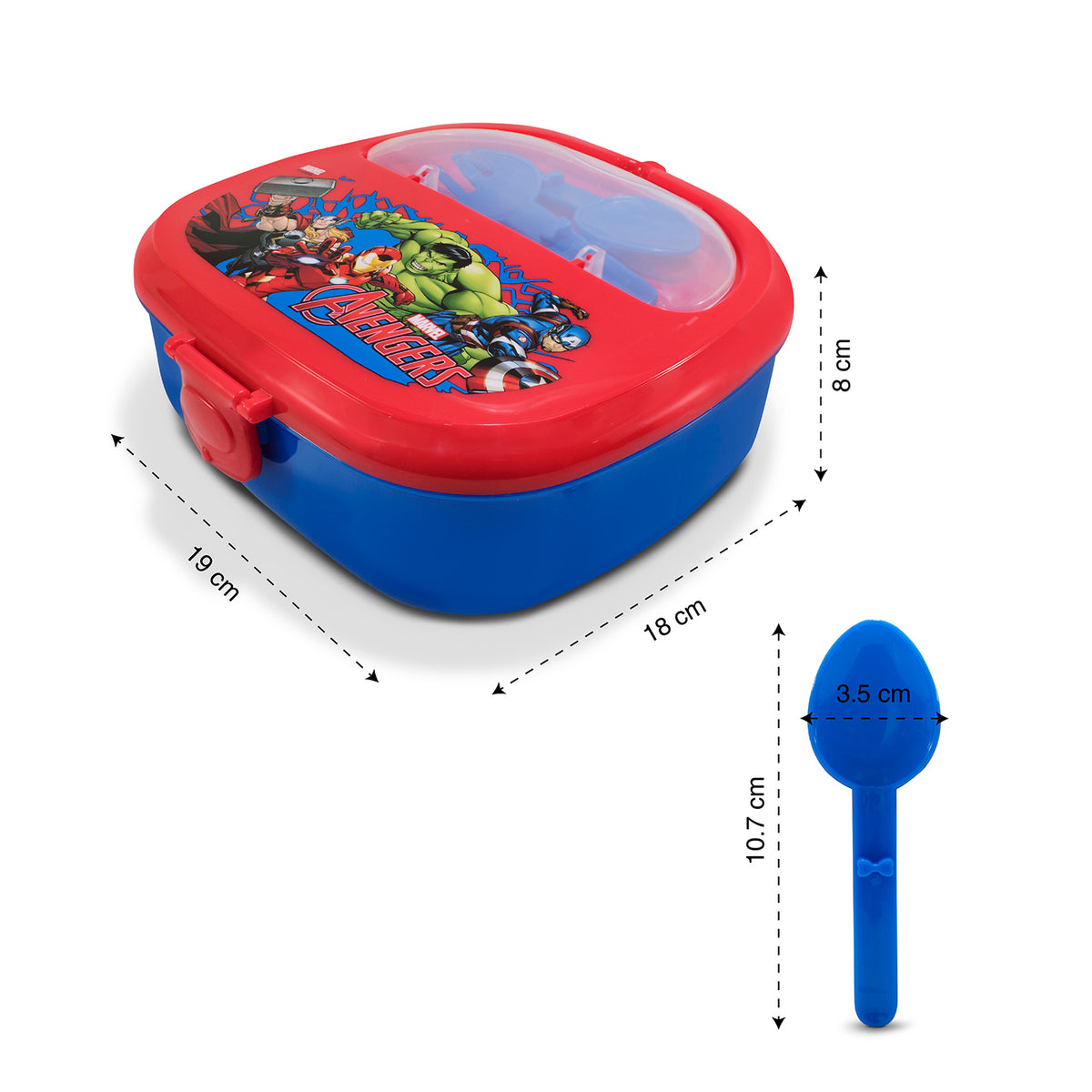 Lonchera con Cubiertos Marvel Vengadores