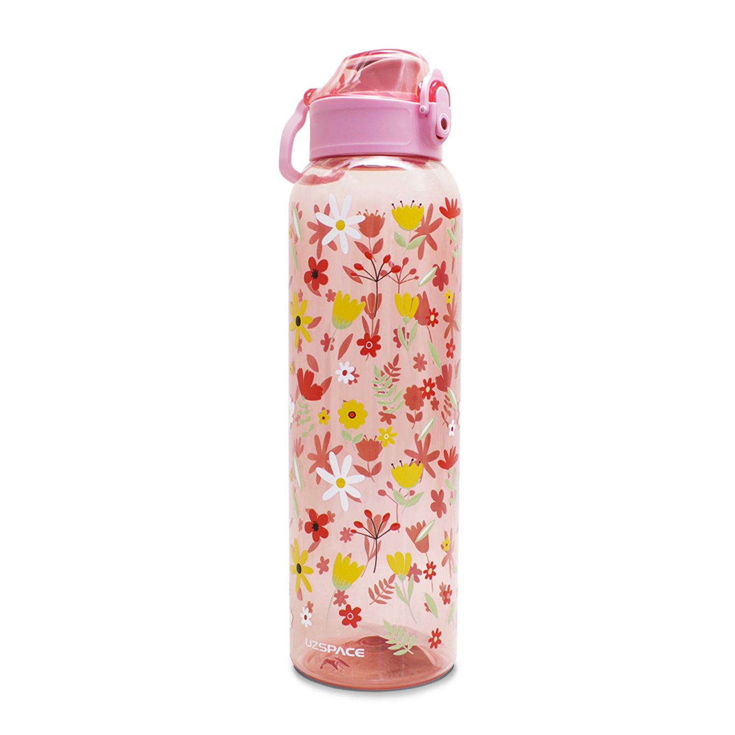 Botella de plástico floreado rosa 950 ml