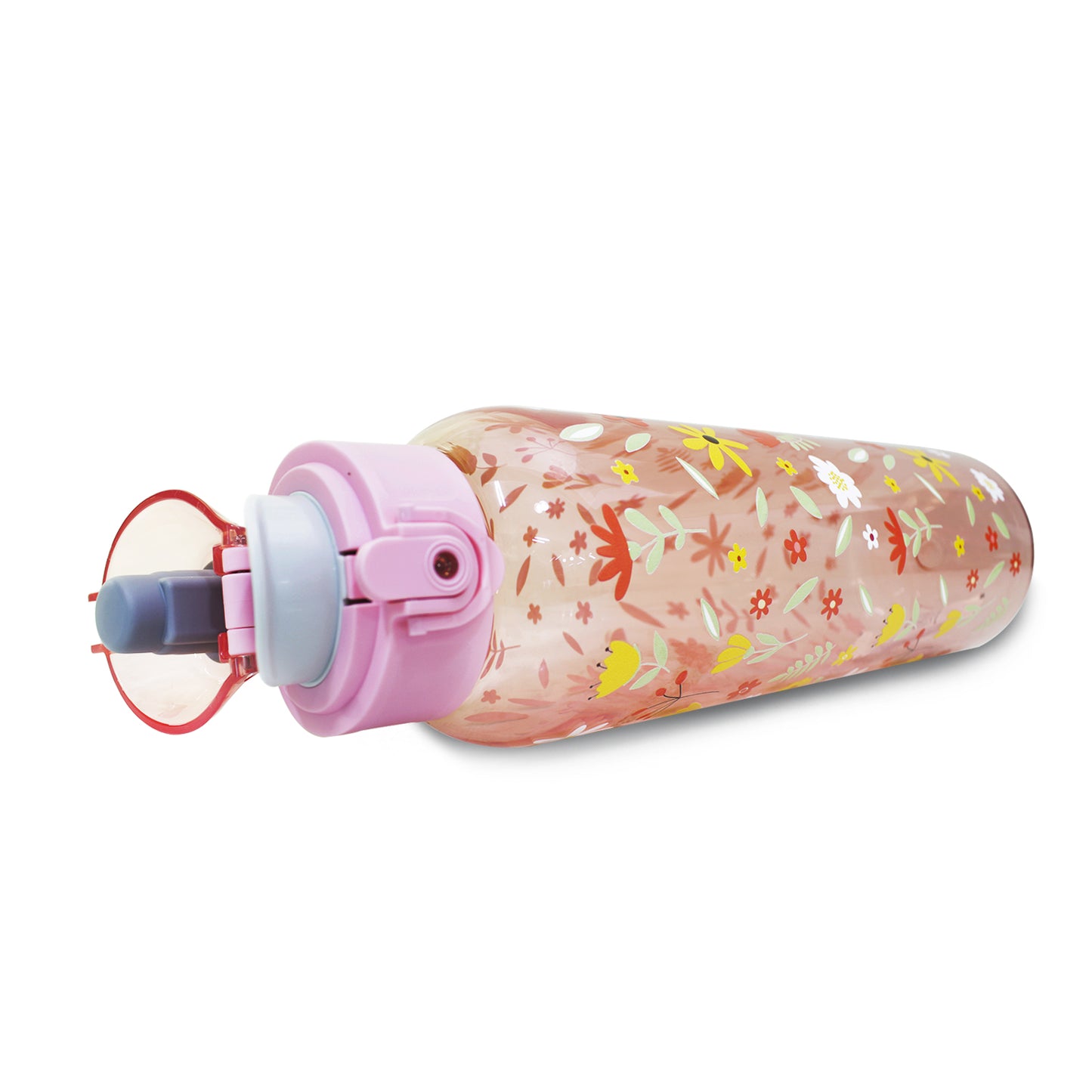 Botella de plástico floreado rosa 950 ml