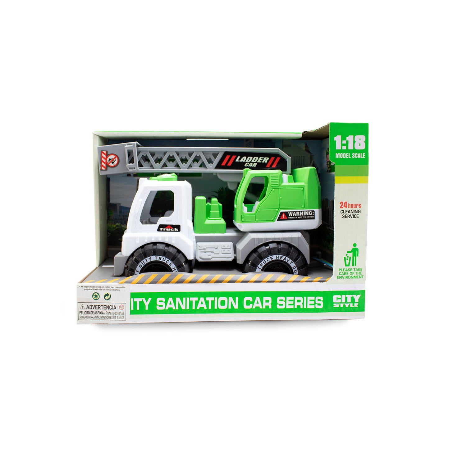 Camión Grúa Infantil Verde