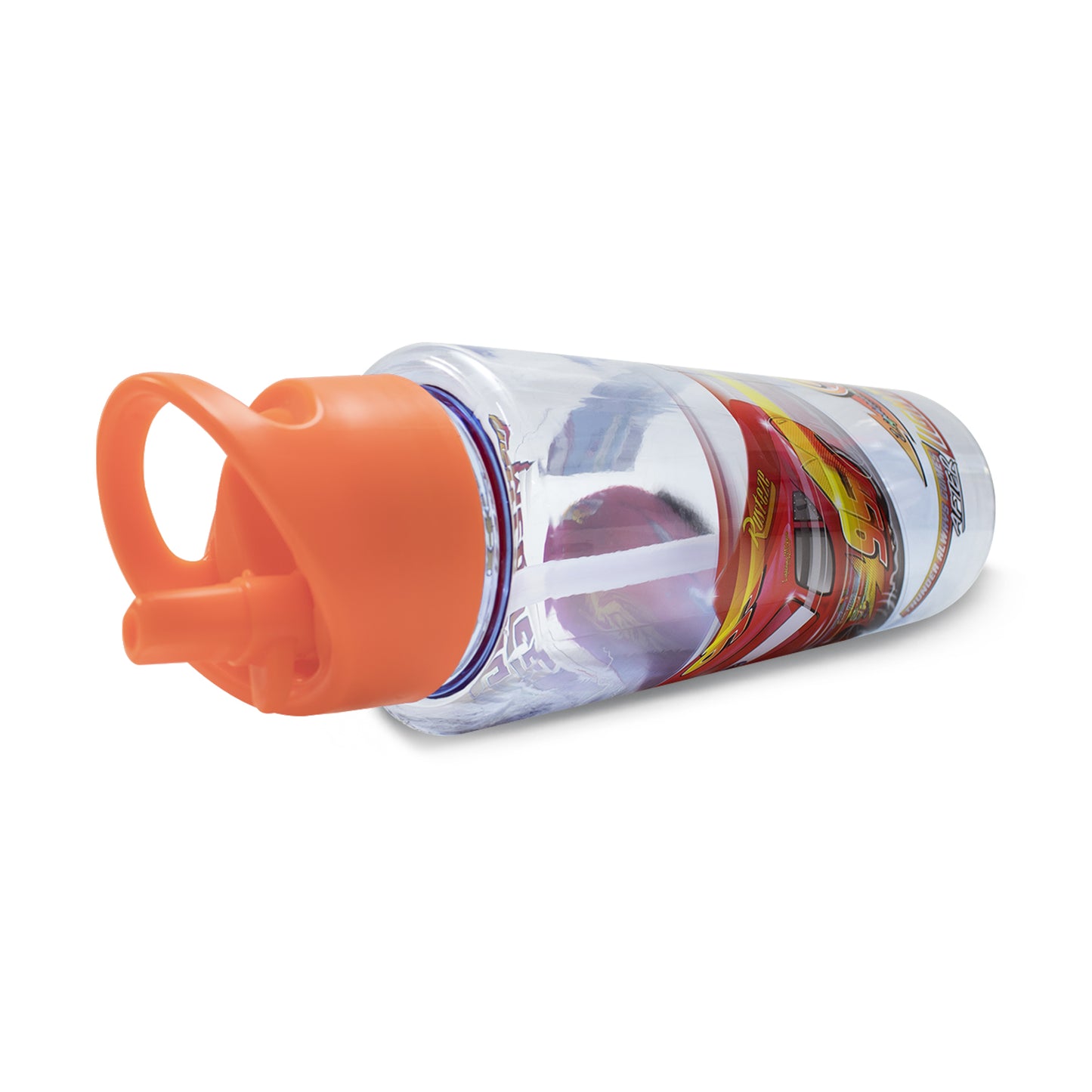 Botella con popote Cars
