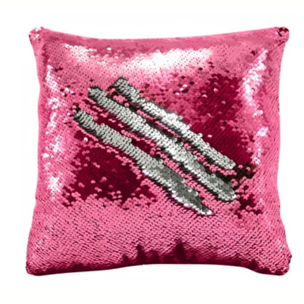 Cojín Decorativo Rosa Reversible