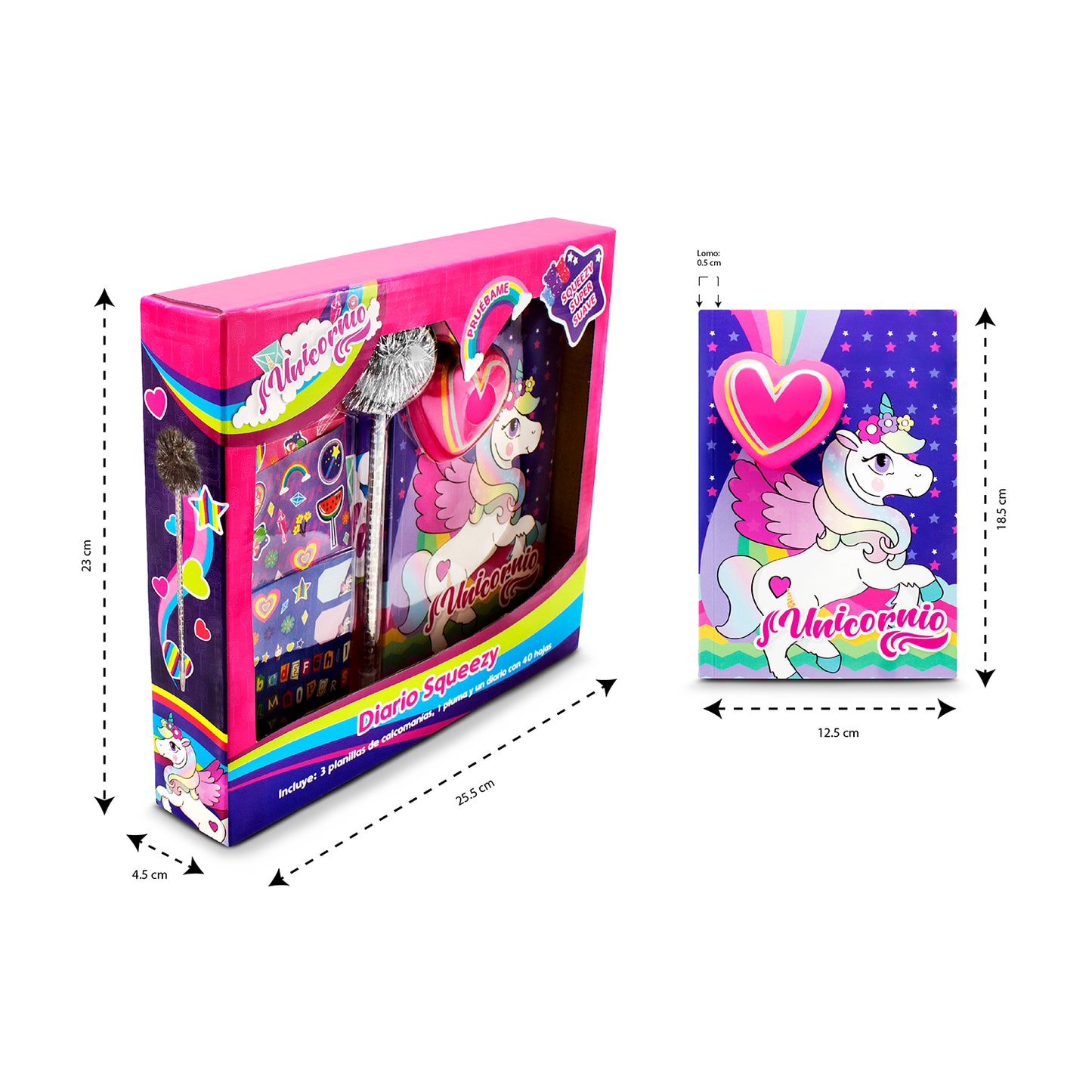 Diario Squeezy Unicornio