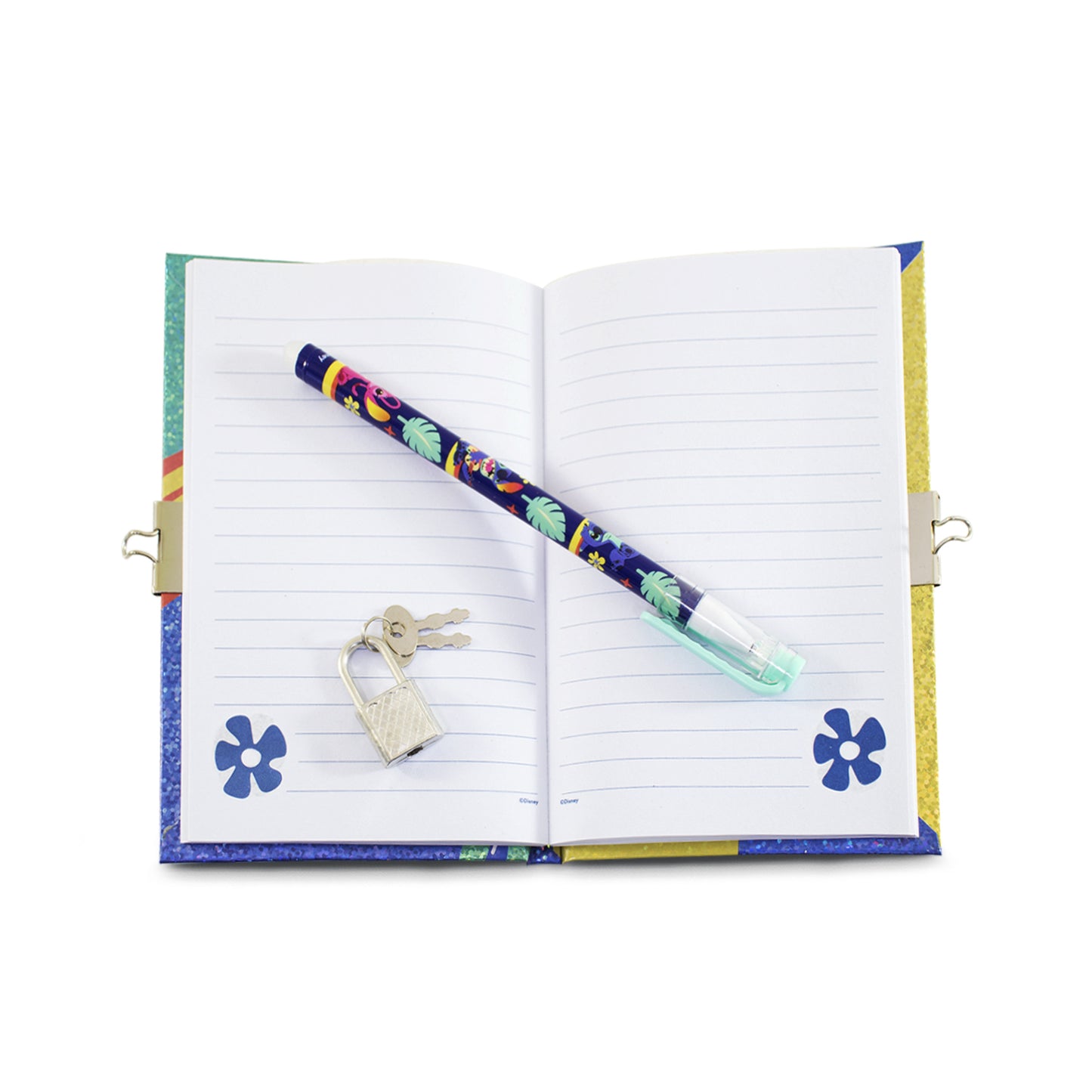 Diario con Pluma de Stitch | Con candado y llave